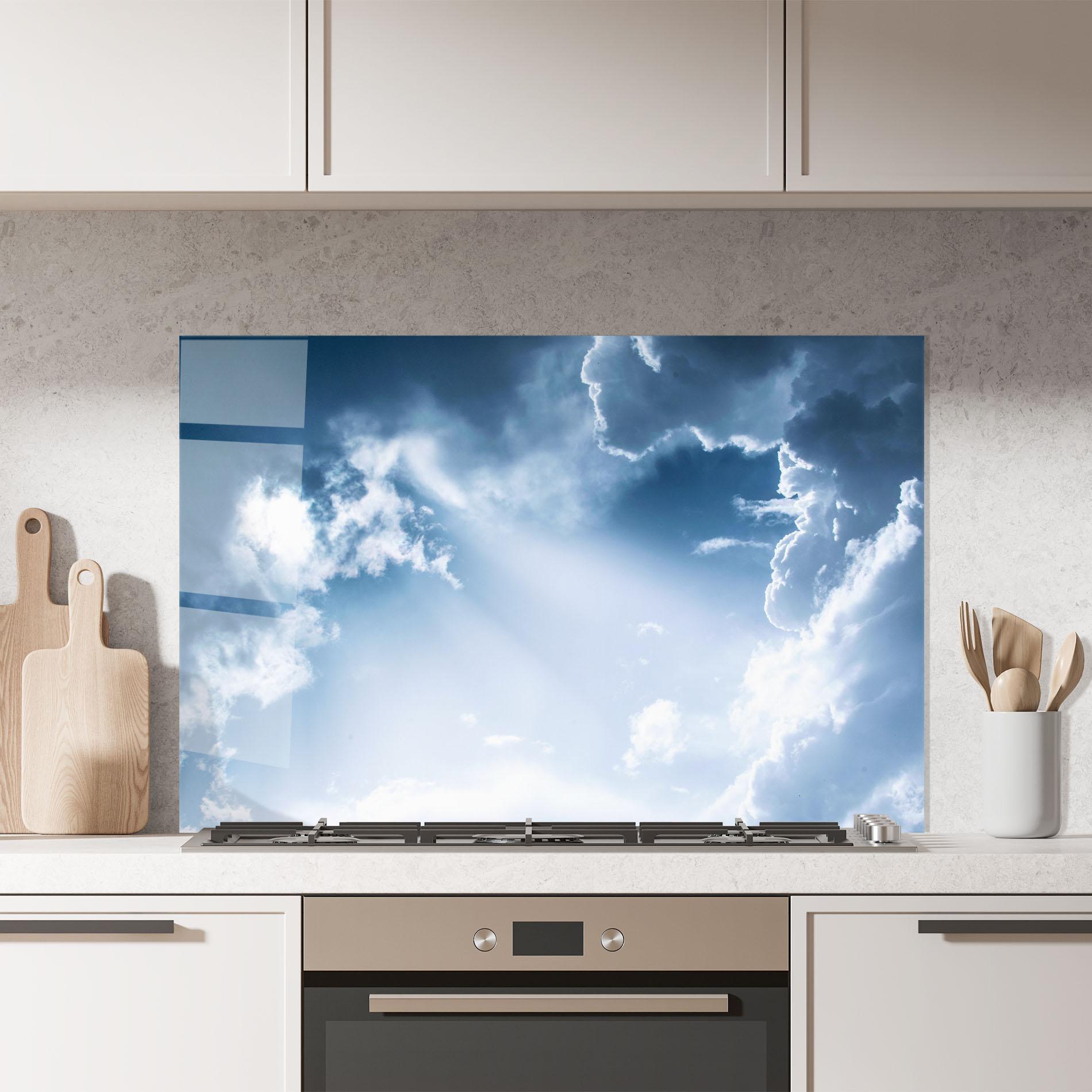 Panel Szklany do Kuchni Dark Blue Sky mockup 7