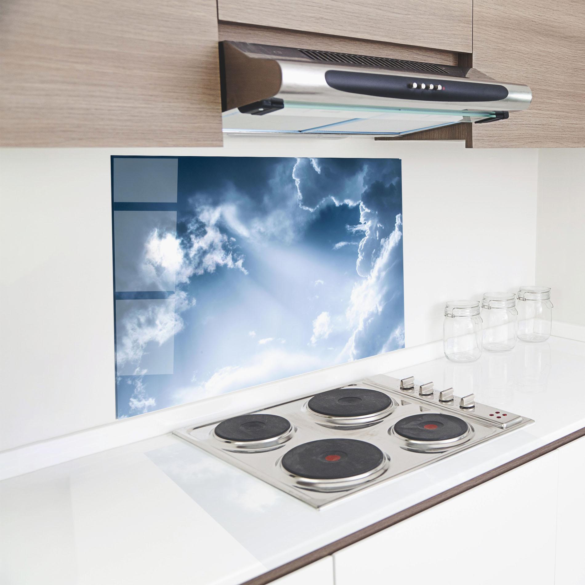 Panel Szklany do Kuchni Dark Blue Sky mockup 8