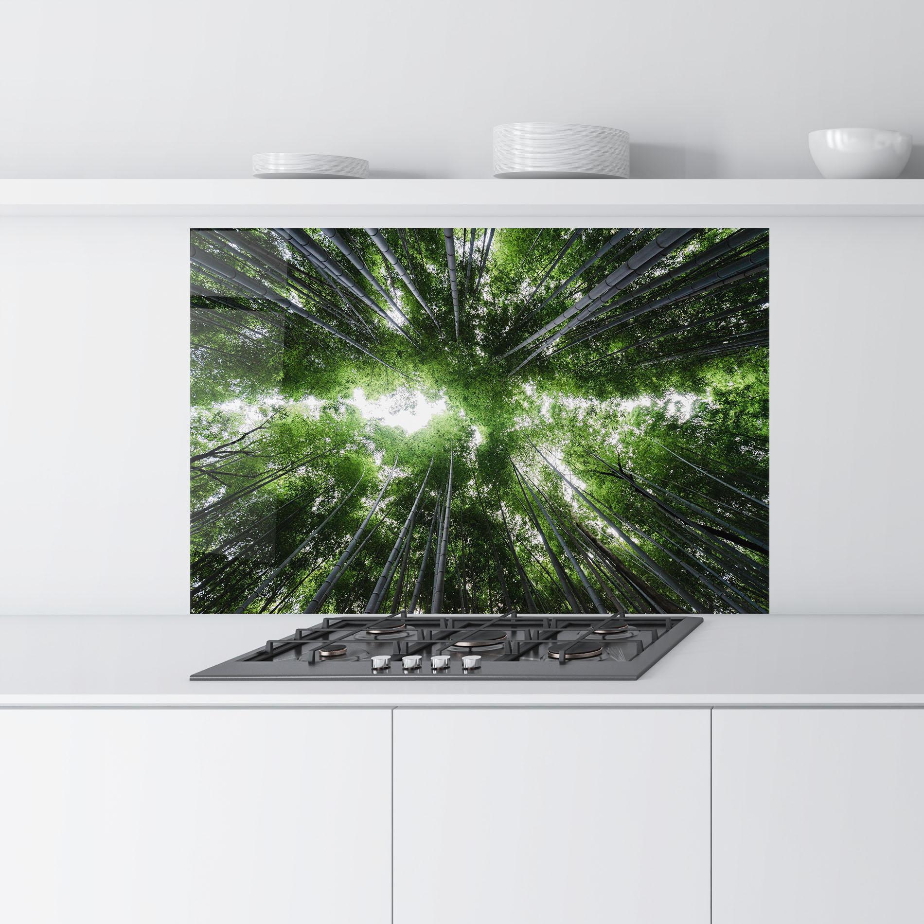 Panel Szklany do Kuchni Green Trees Forest mockup 9