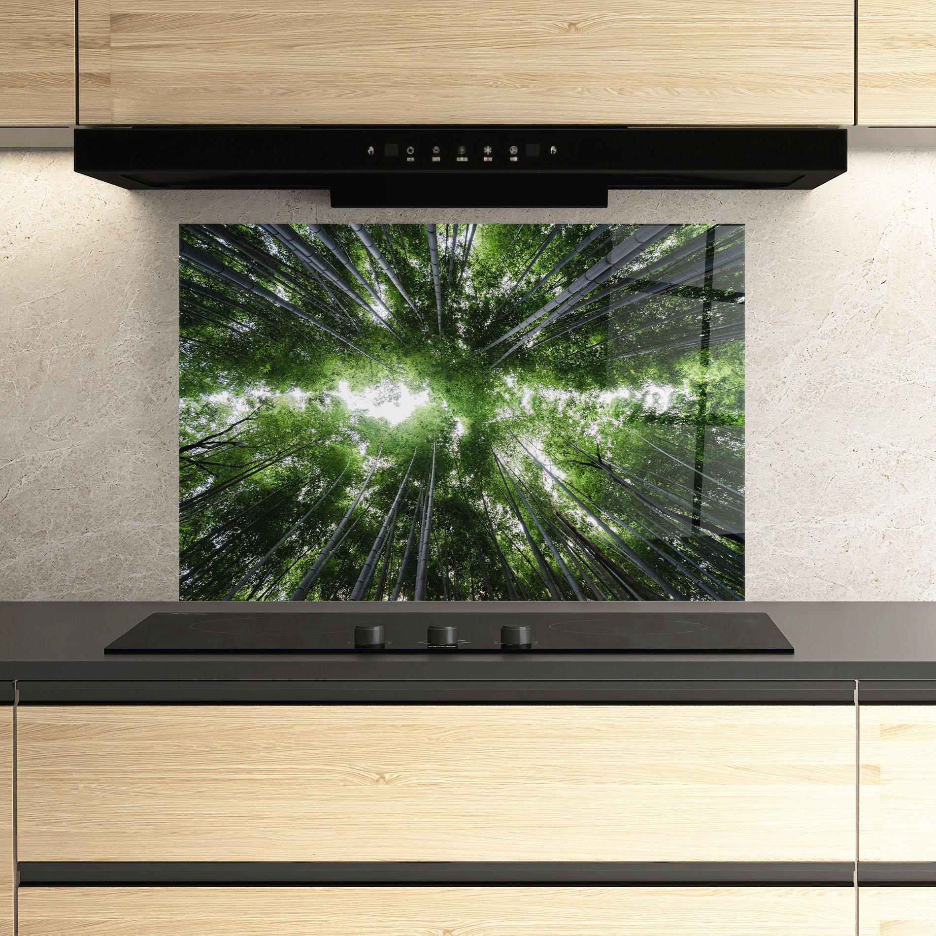 Panel Szklany do Kuchni Green Trees Forest mockup 3