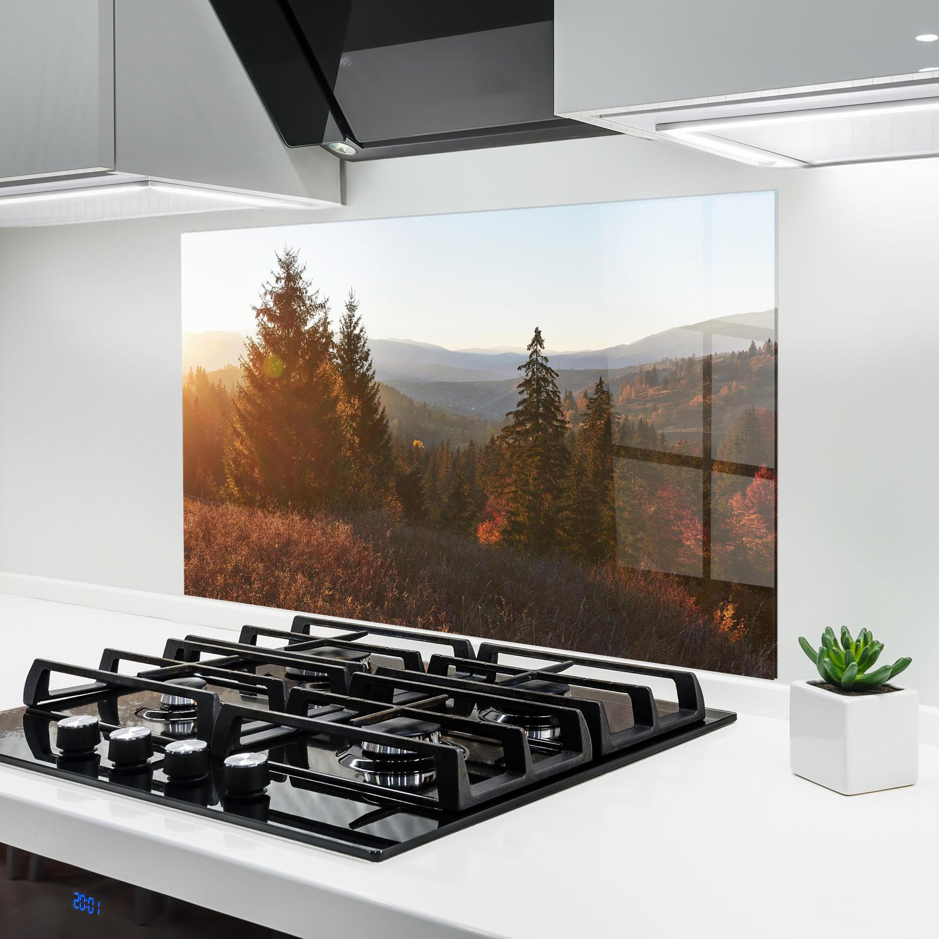 Panel Szklany do Kuchni Autumn Morning mockup 6