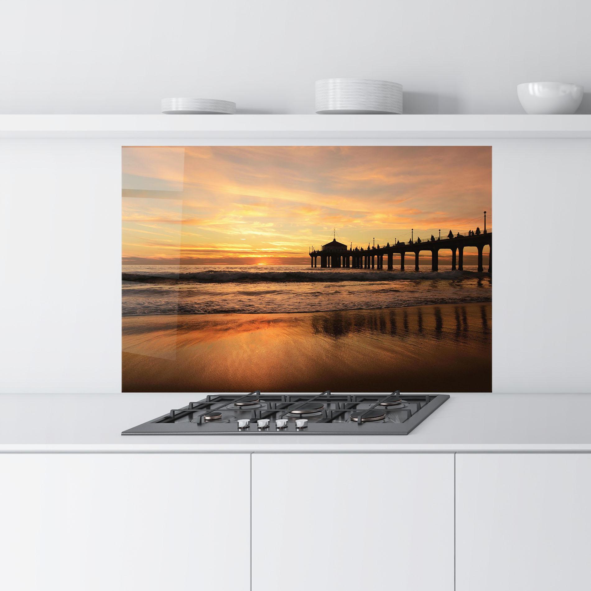 Panel Szklany do Kuchni Beach Sunset View mockup 9