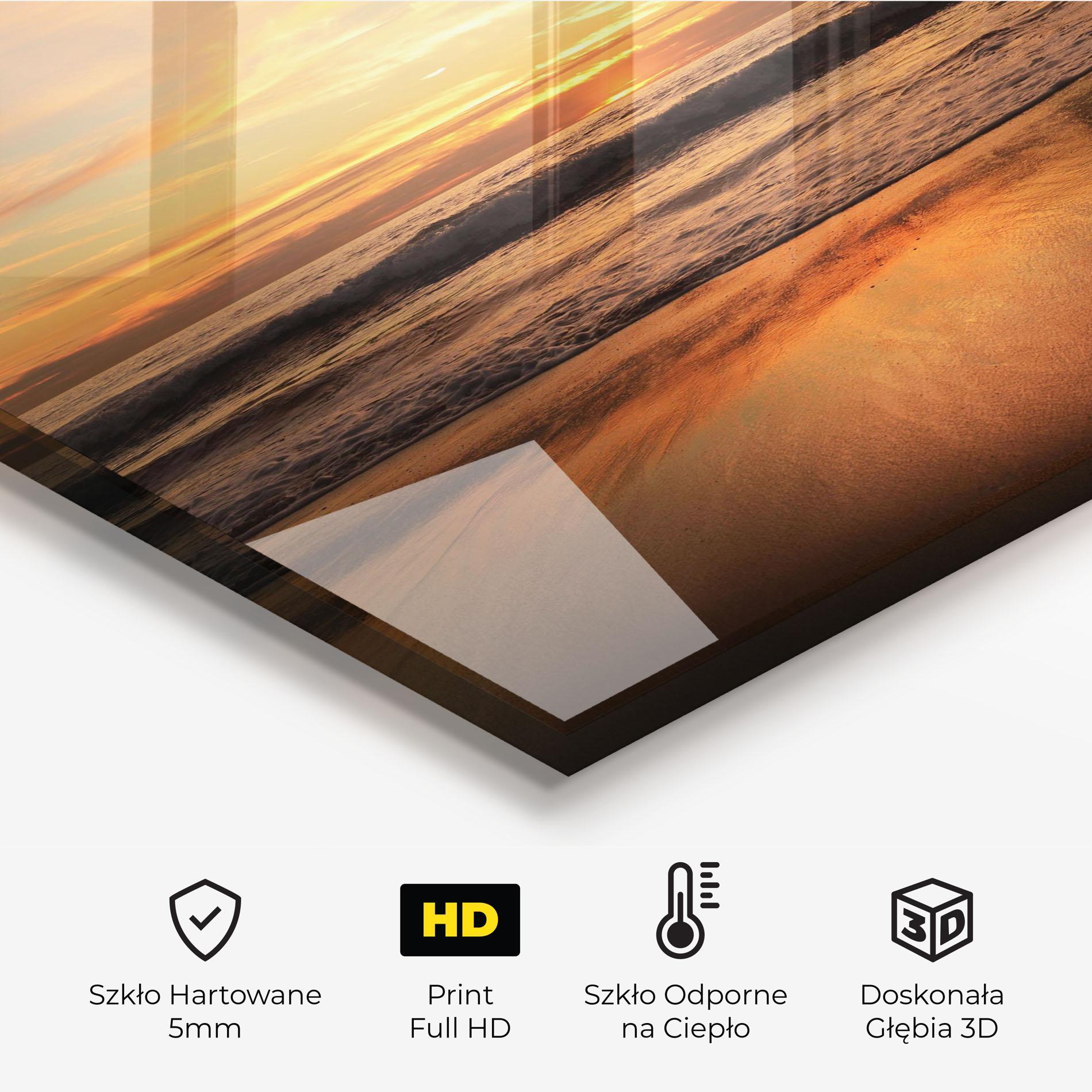 Panel Szklany do Kuchni Beach Sunset View mockup 2