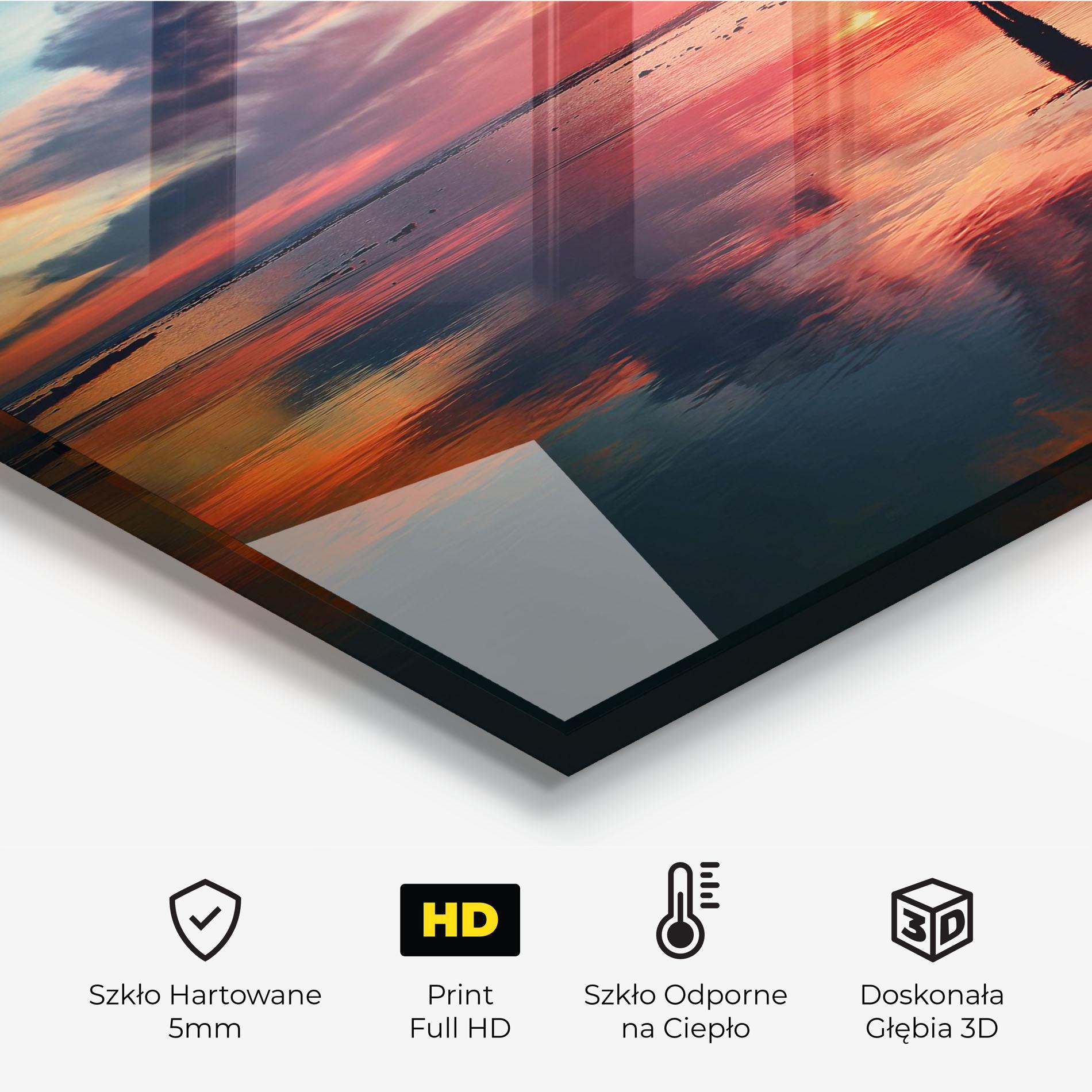 Panel Szklany do Kuchni Ocean Sunset Man mockup 2