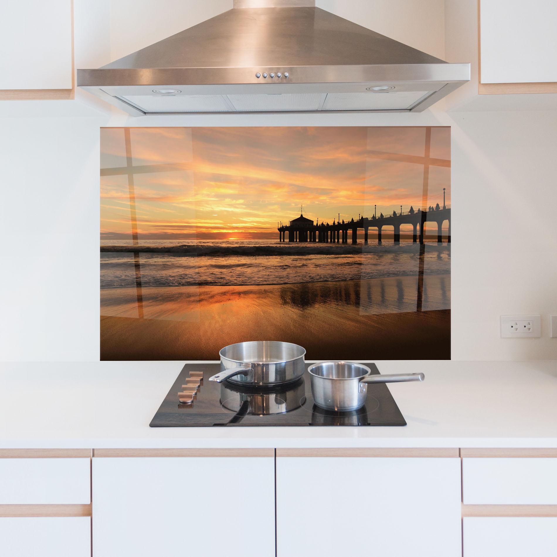 Panel Szklany do Kuchni Beach Sunset View mockup 5