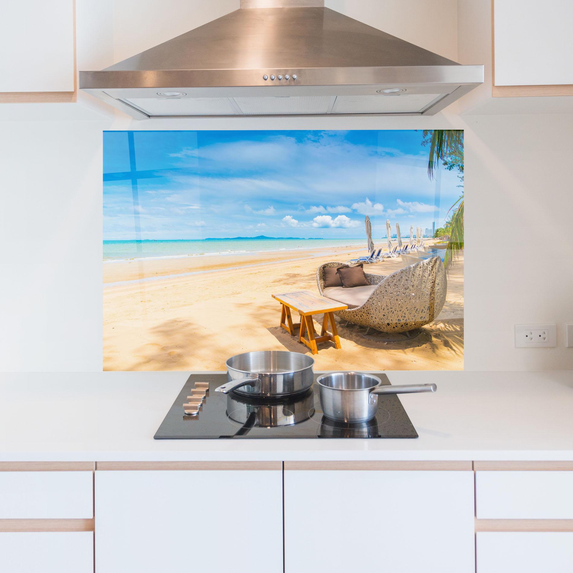 Panel Szklany do Kuchni Dinning Blue Sky mockup 5