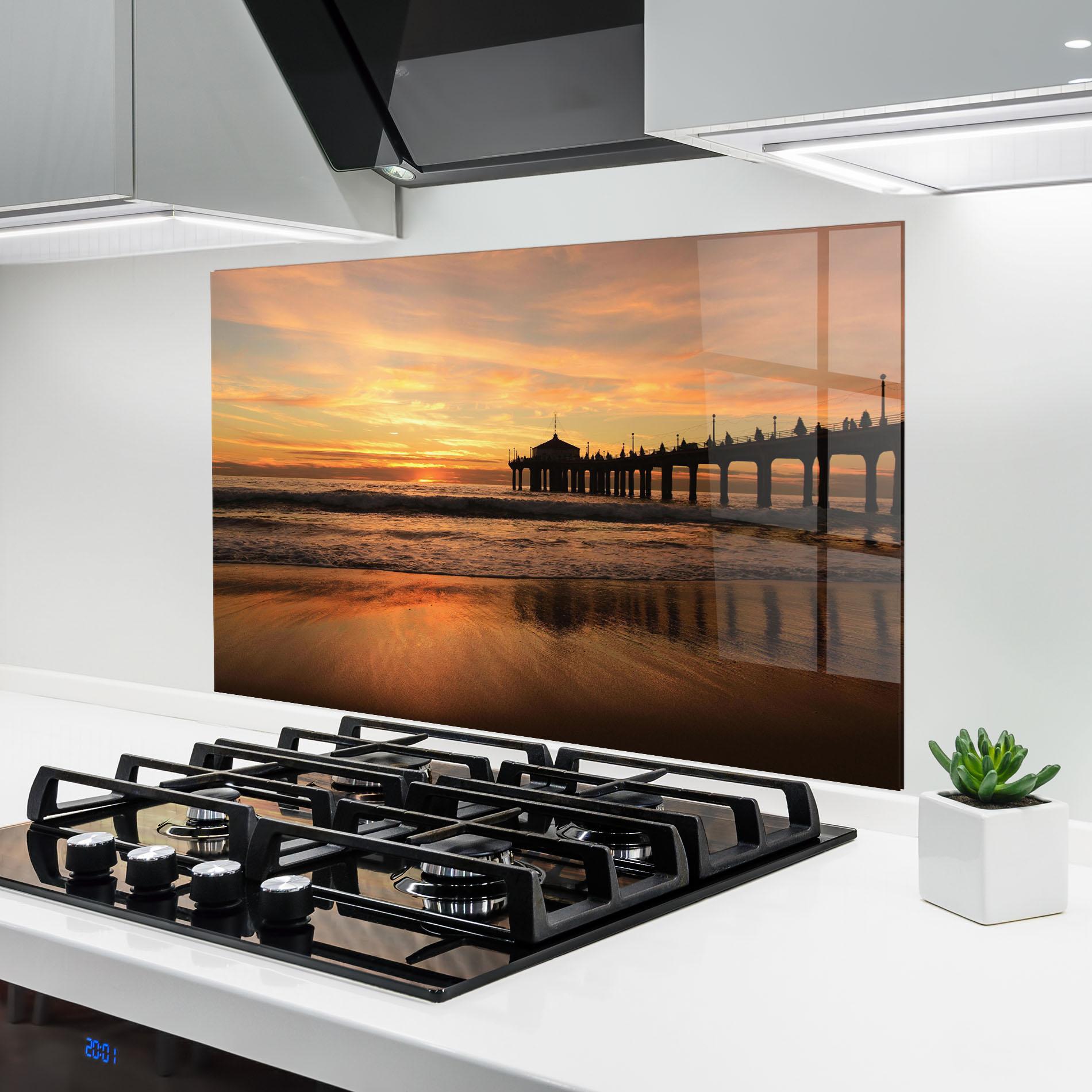 Panel Szklany do Kuchni Beach Sunset View mockup 6