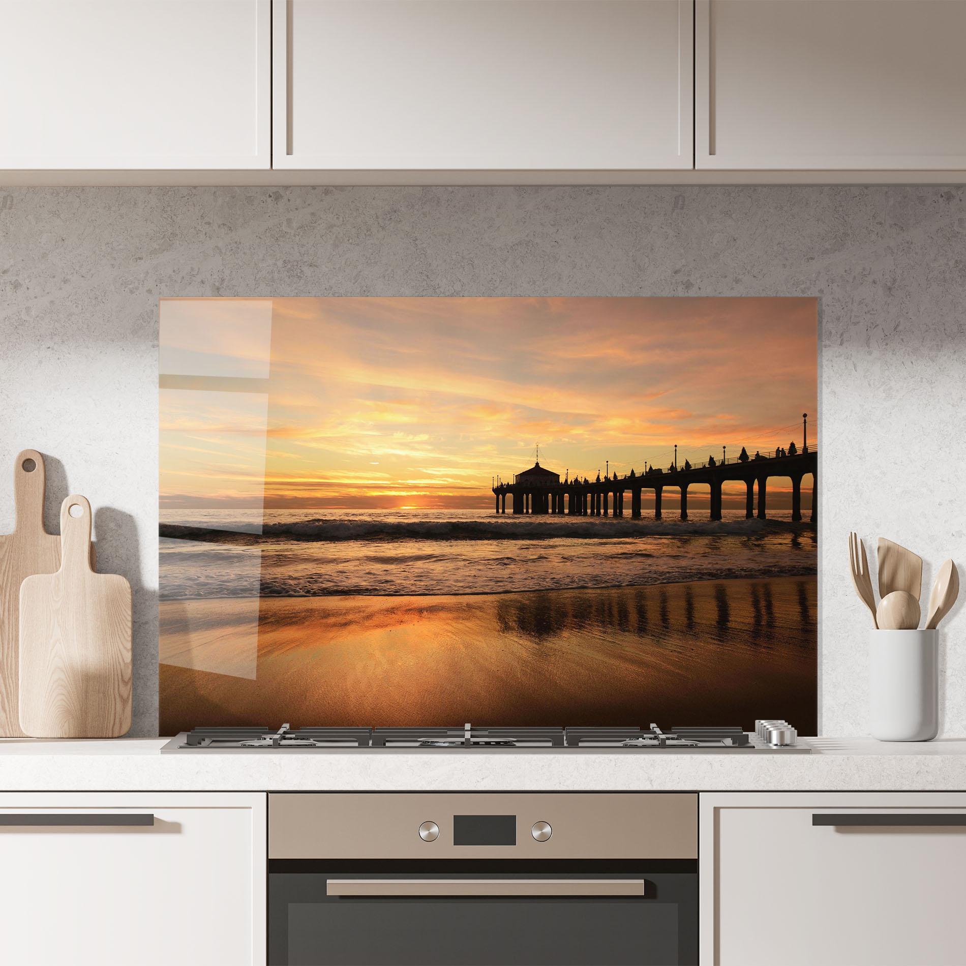 Panel Szklany do Kuchni Beach Sunset View mockup 7