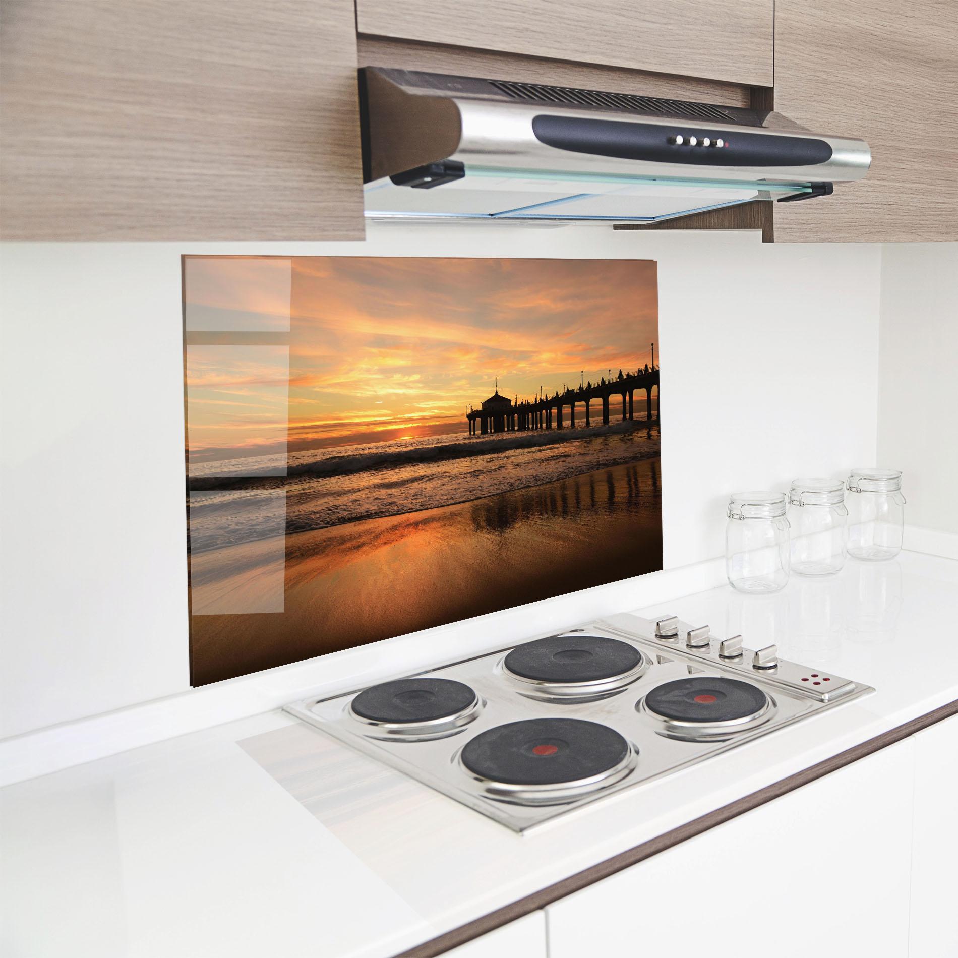 Panel Szklany do Kuchni Beach Sunset View mockup 8