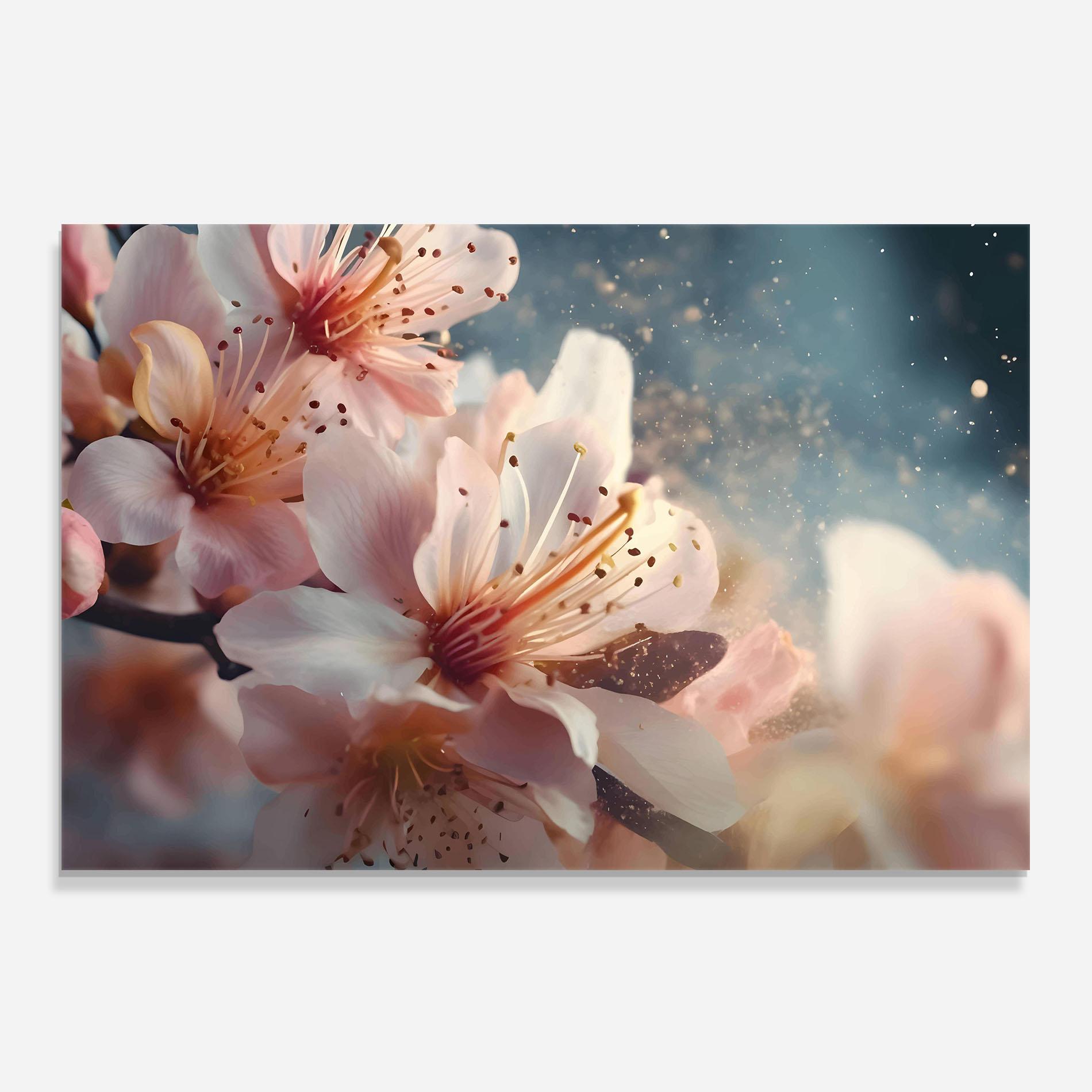 Panel Szklany do Kuchni Flower Spring Art mockup 0
