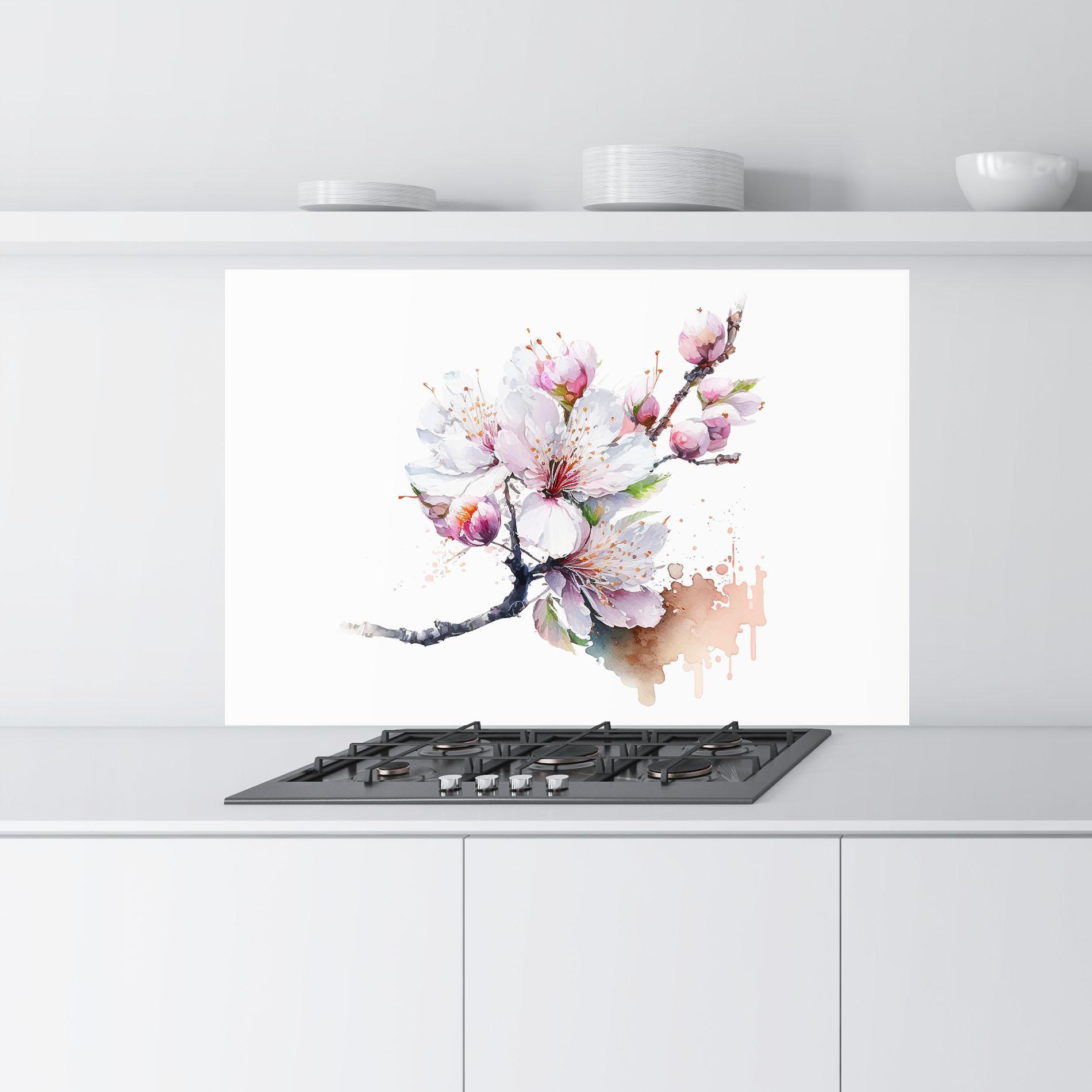 Panel Szklany do Kuchni Cherry Spring Art mockup 9