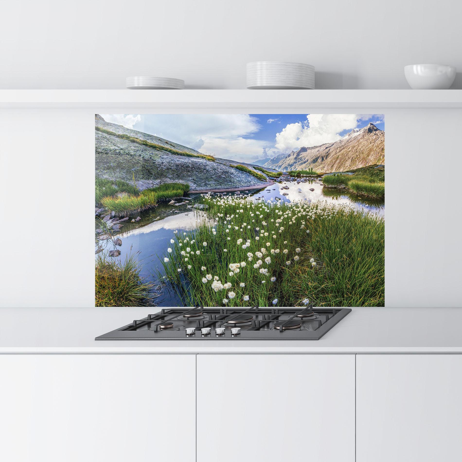 Panel Szklany do Kuchni Lake Spring View mockup 9