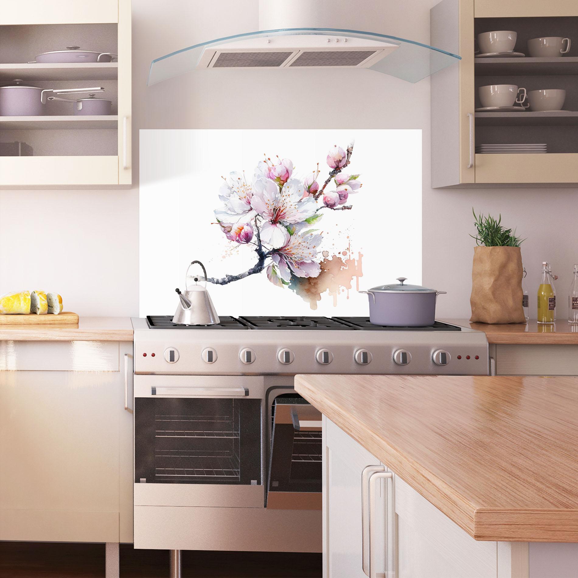Panel Szklany do Kuchni Cherry Spring Art mockup 1
