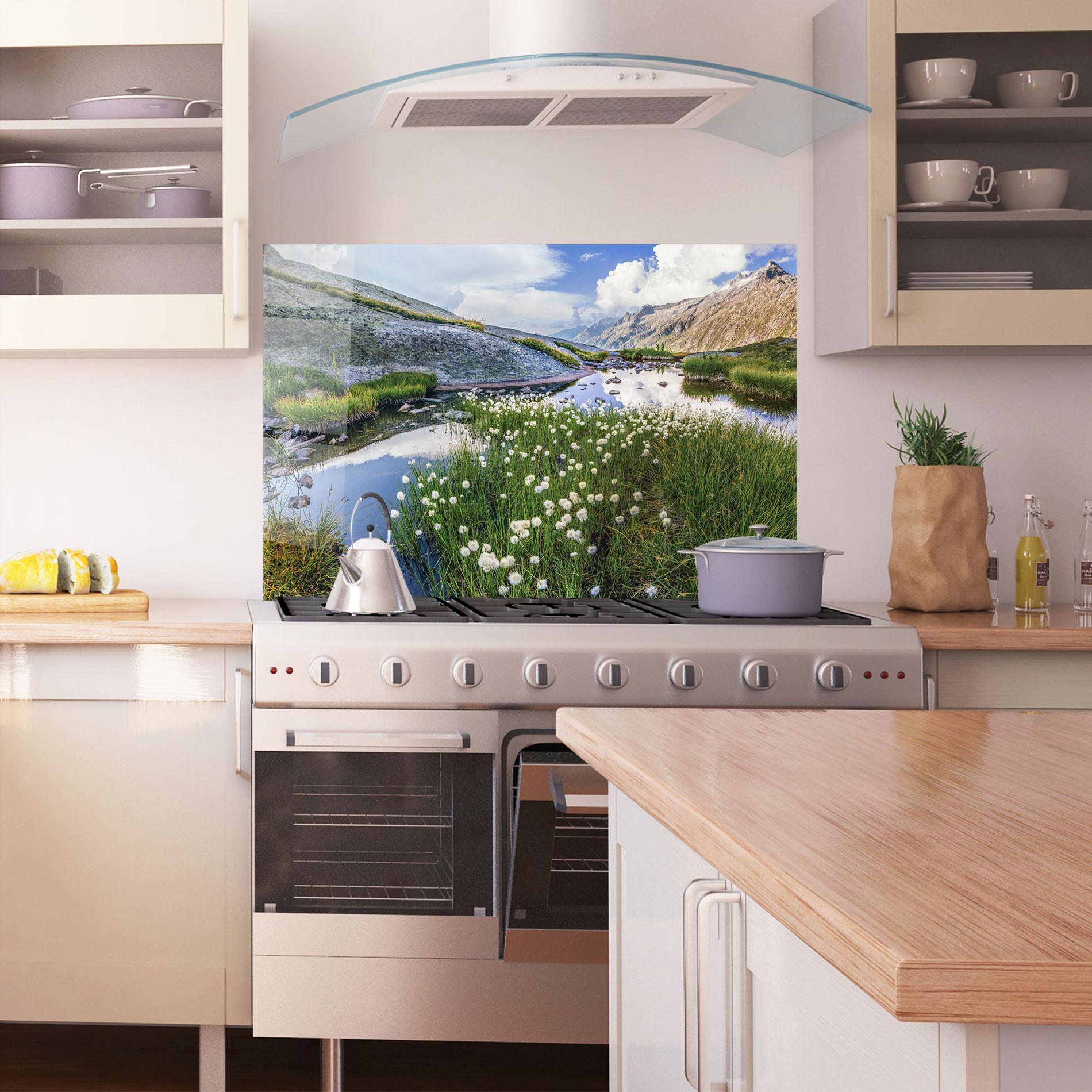 Panel Szklany do Kuchni Lake Spring View mockup 1