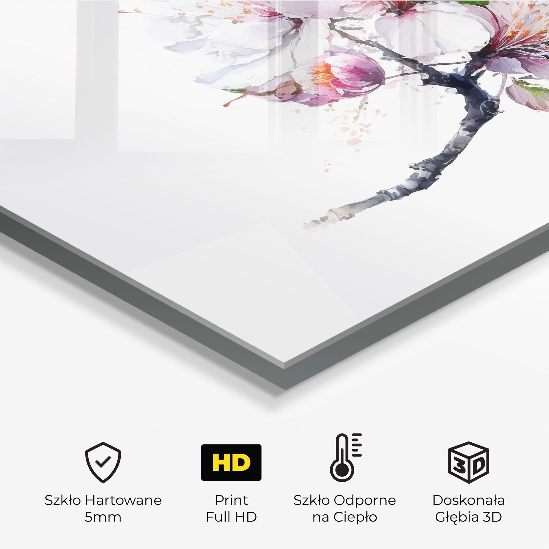 Panel Szklany do Kuchni Cherry Spring Art mockup 2