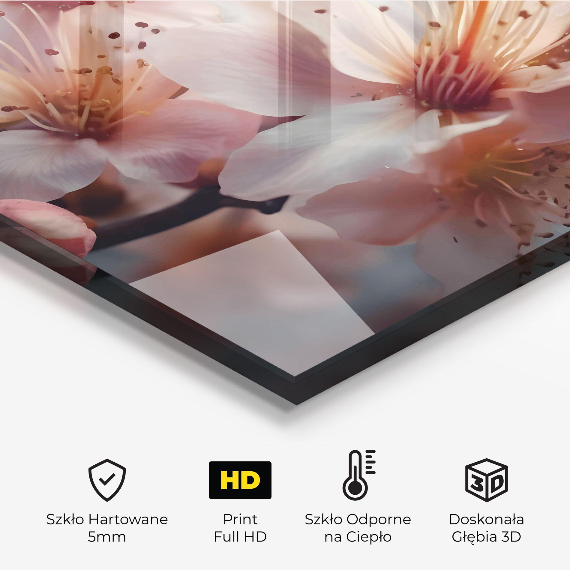 Panel Szklany do Kuchni Flower Spring Art mockup 2