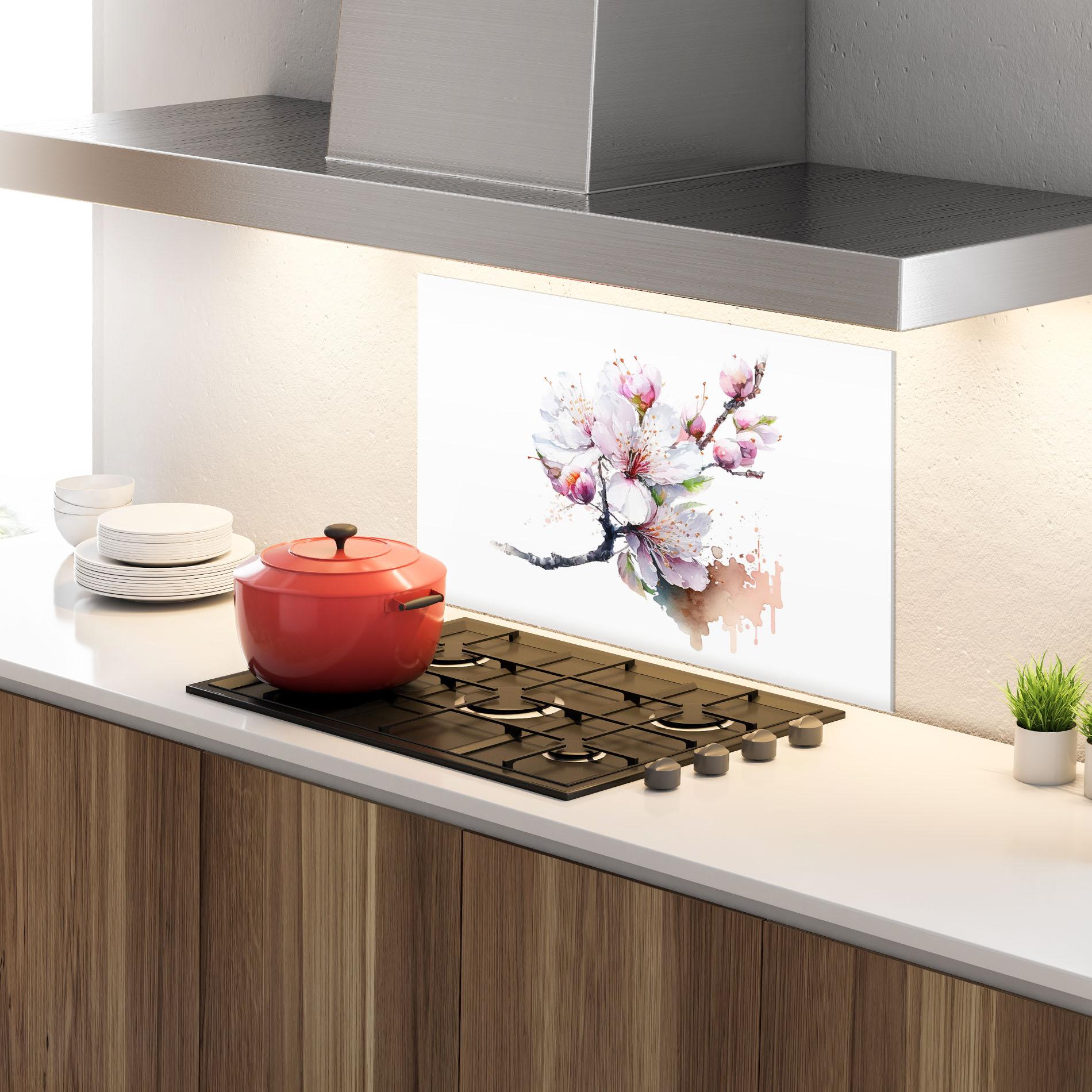 Panel Szklany do Kuchni Cherry Spring Art mockup 4