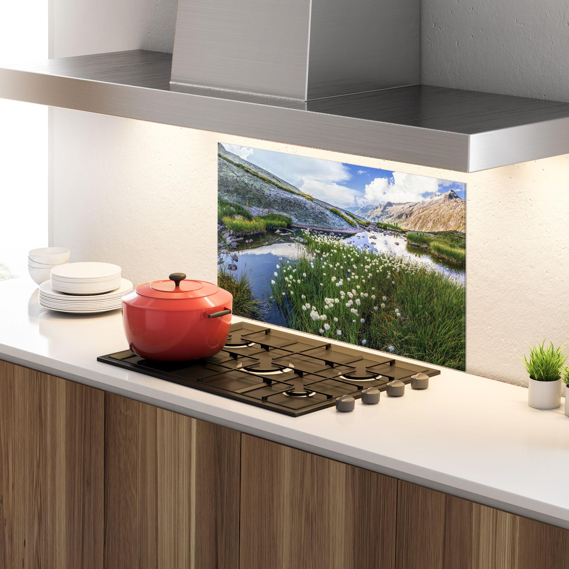 Panel Szklany do Kuchni Lake Spring View mockup 4