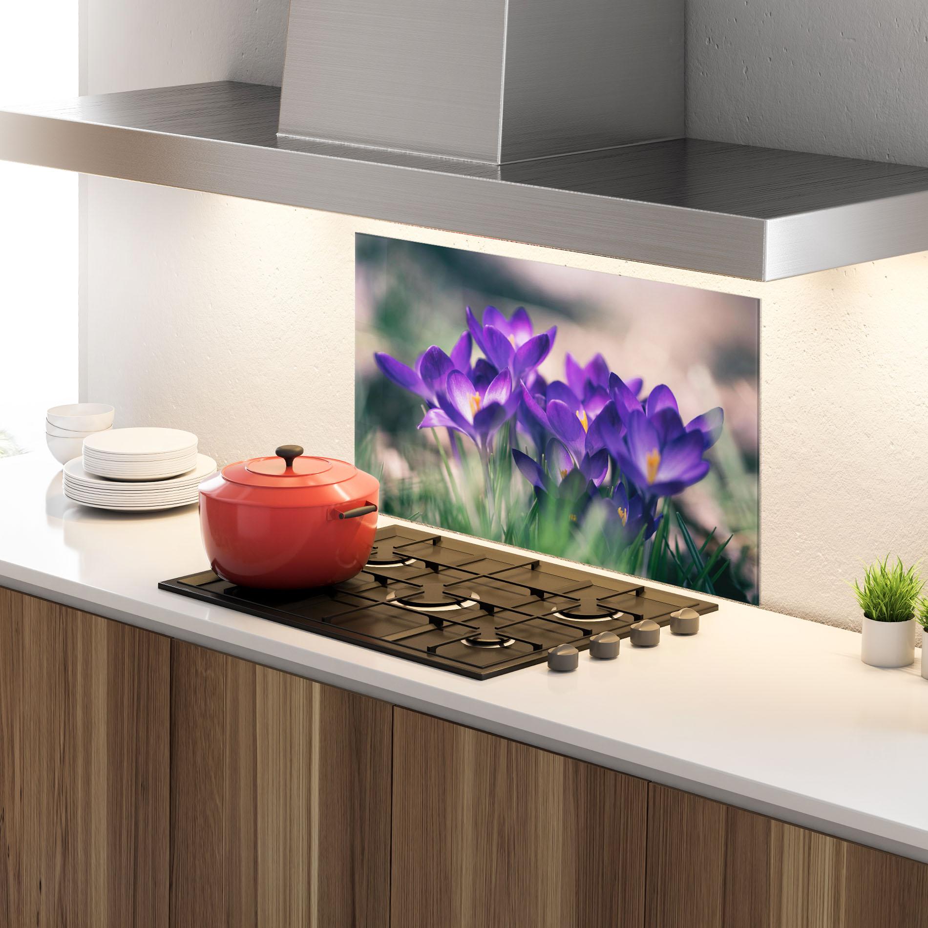 Panel Szklany do Kuchni Pretty Spring Flower mockup 4