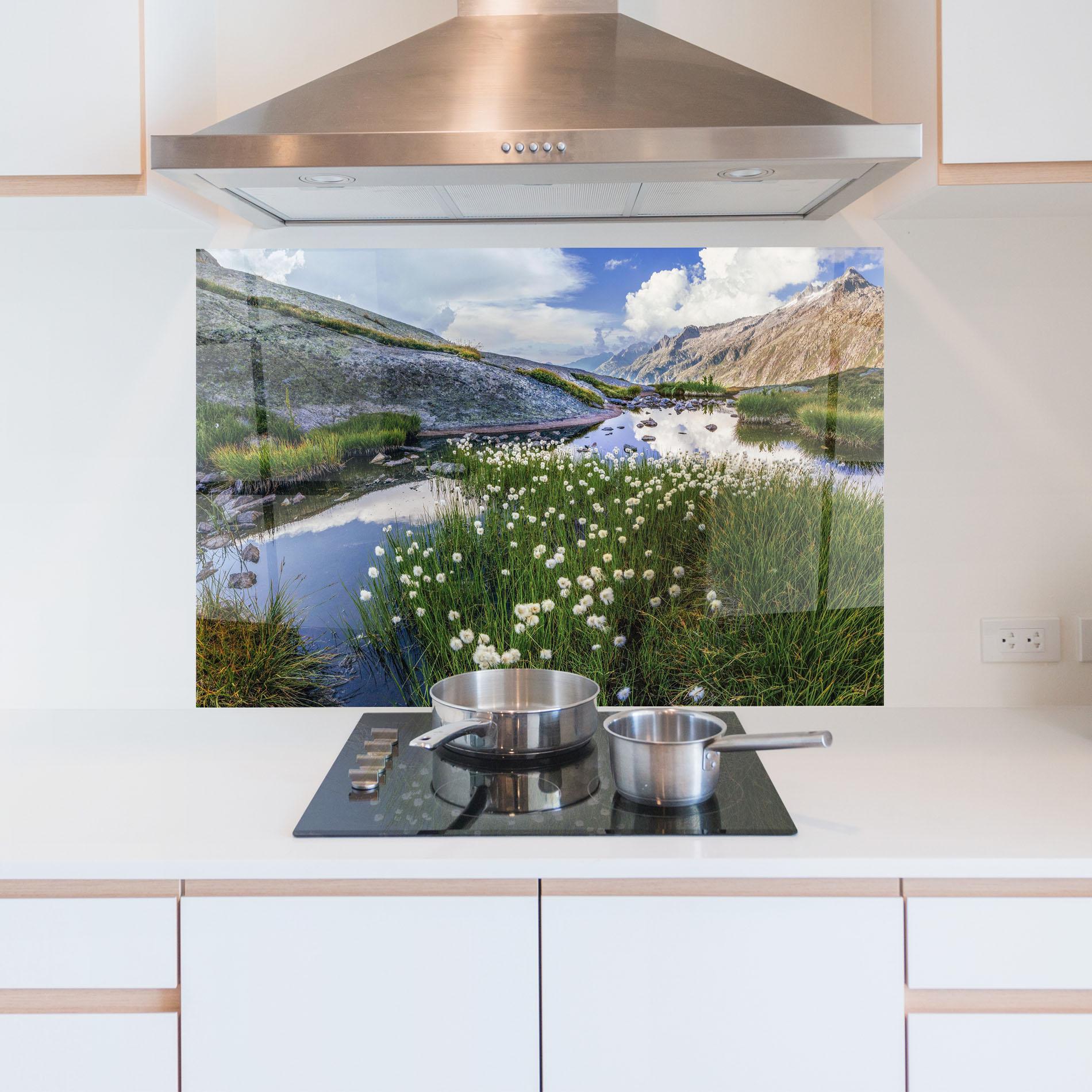 Panel Szklany do Kuchni Lake Spring View mockup 5