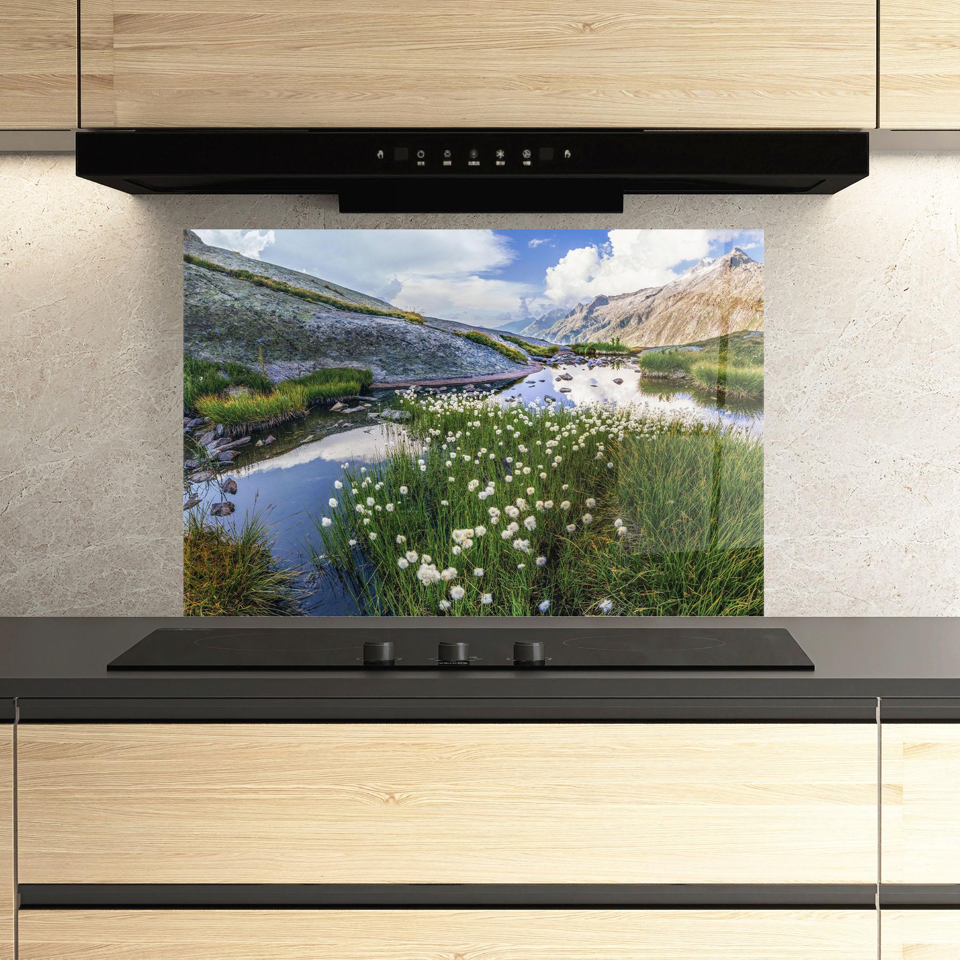 Panel Szklany do Kuchni Lake Spring View mockup 3