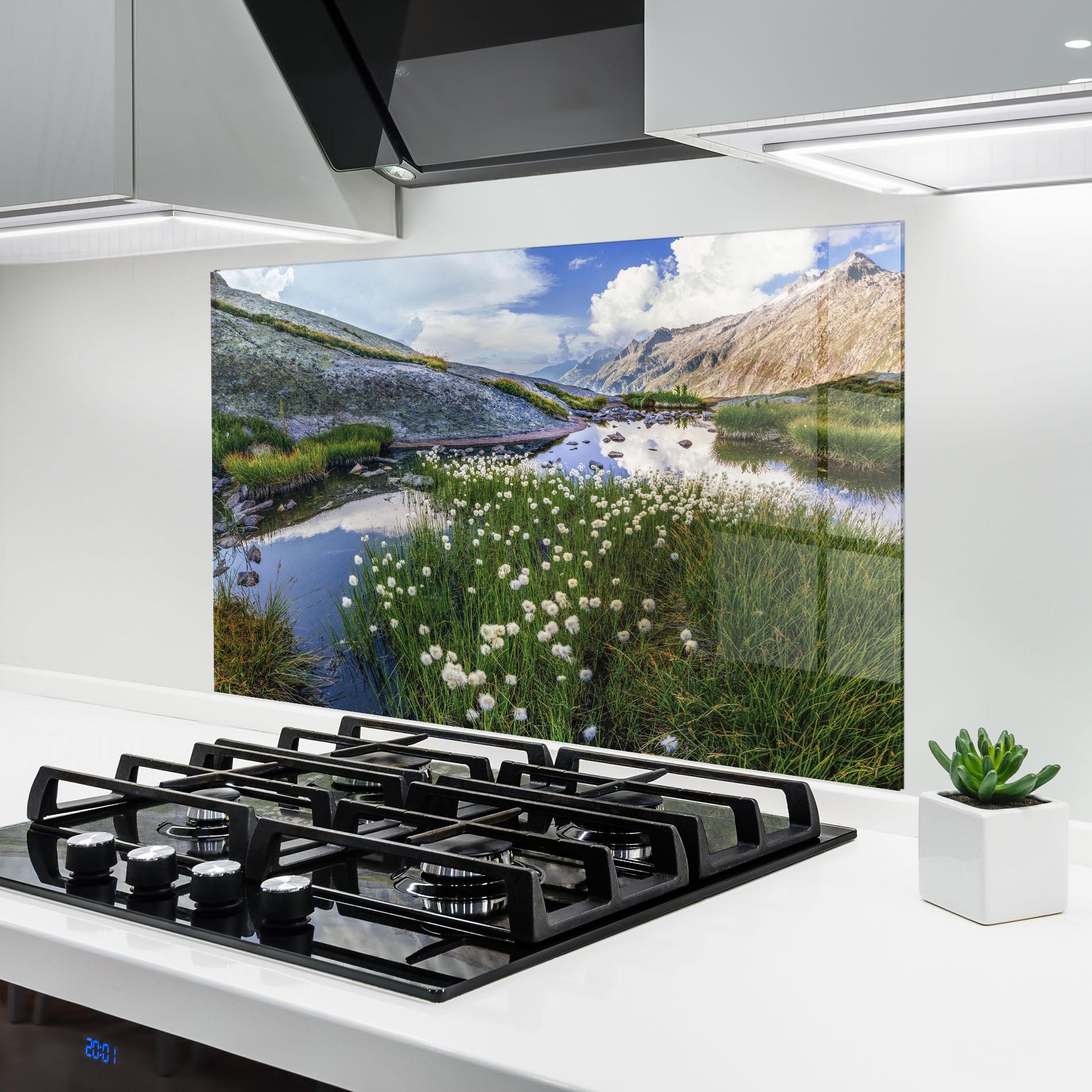 Panel Szklany do Kuchni Lake Spring View mockup 6