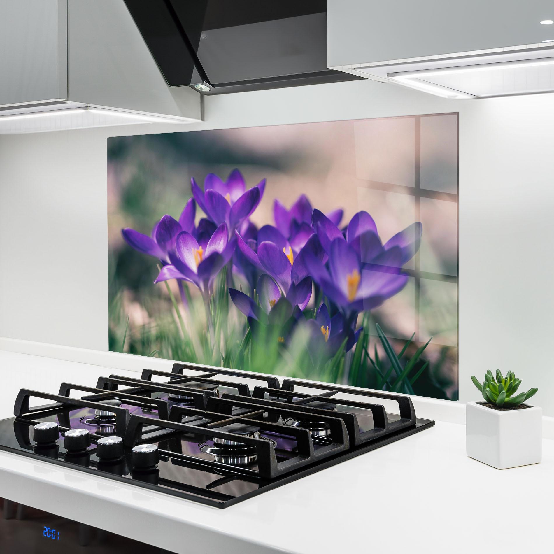 Panel Szklany do Kuchni Pretty Spring Flower mockup 6