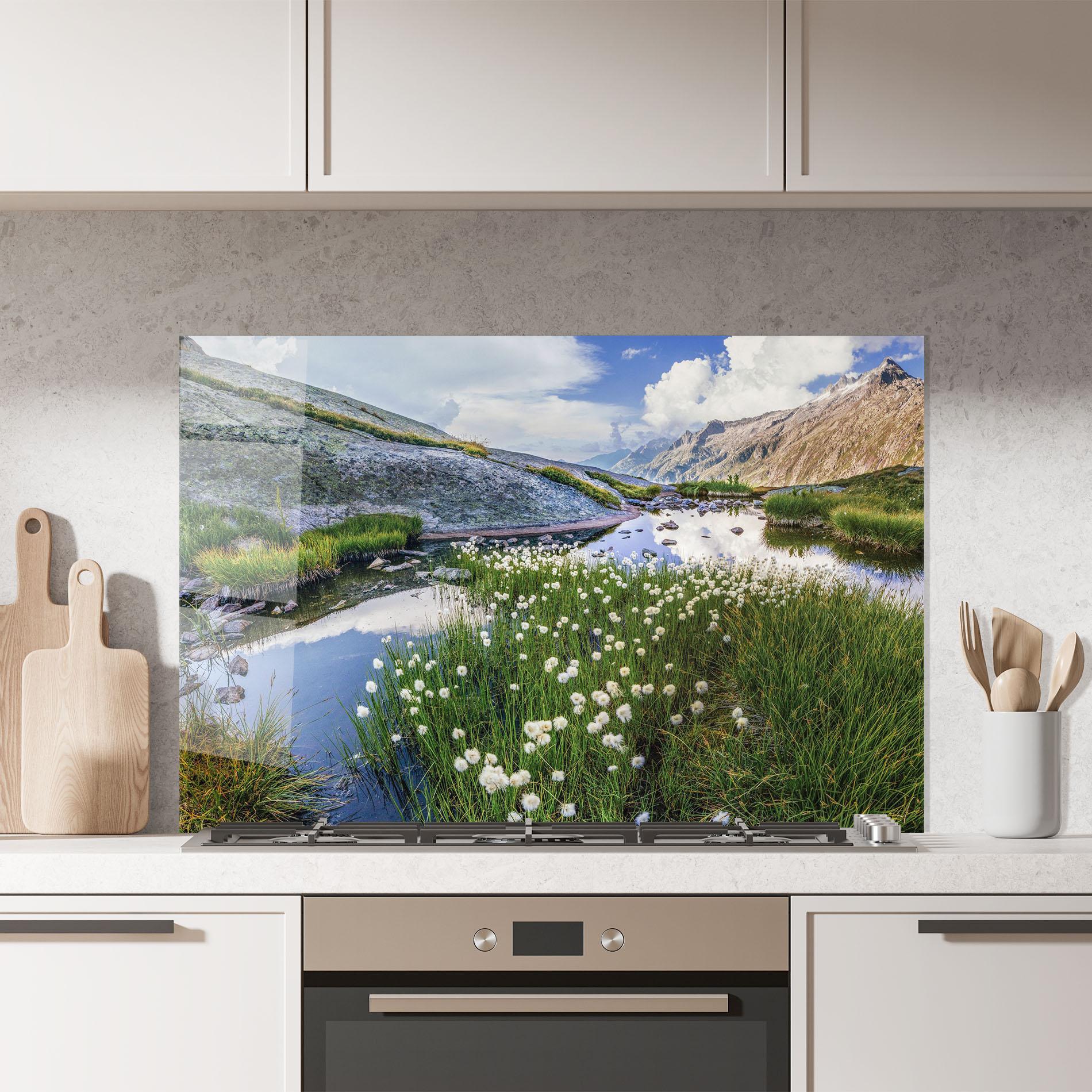 Panel Szklany do Kuchni Lake Spring View mockup 7