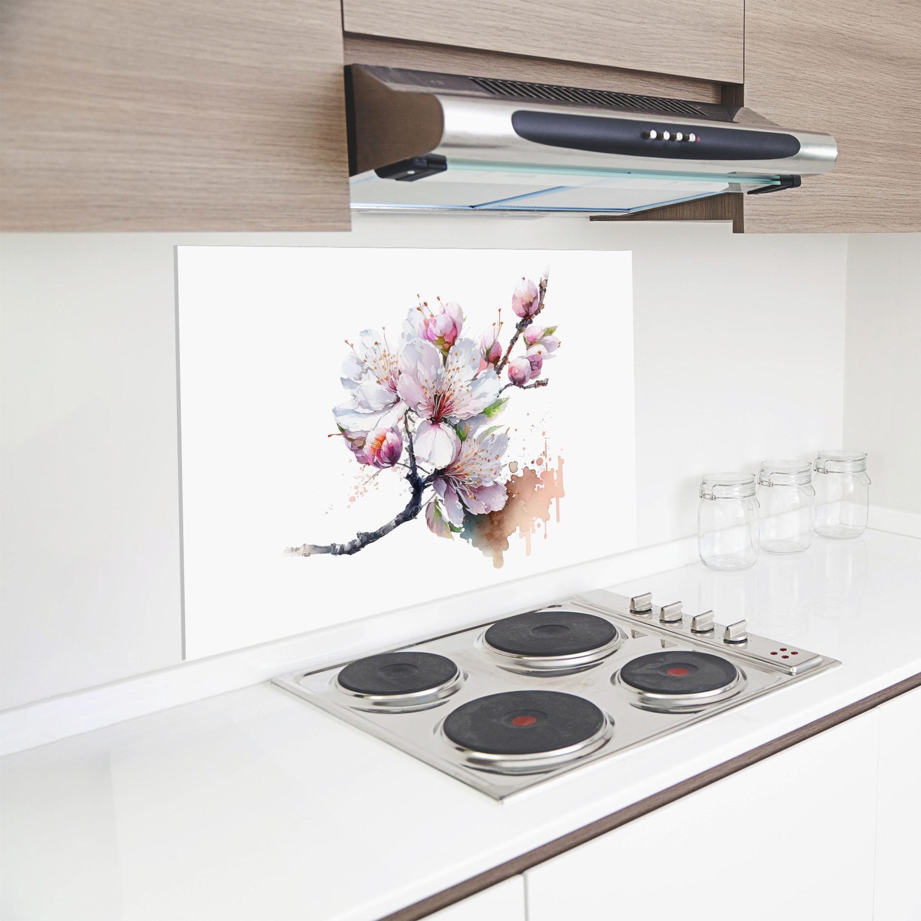 Panel Szklany do Kuchni Cherry Spring Art mockup 8