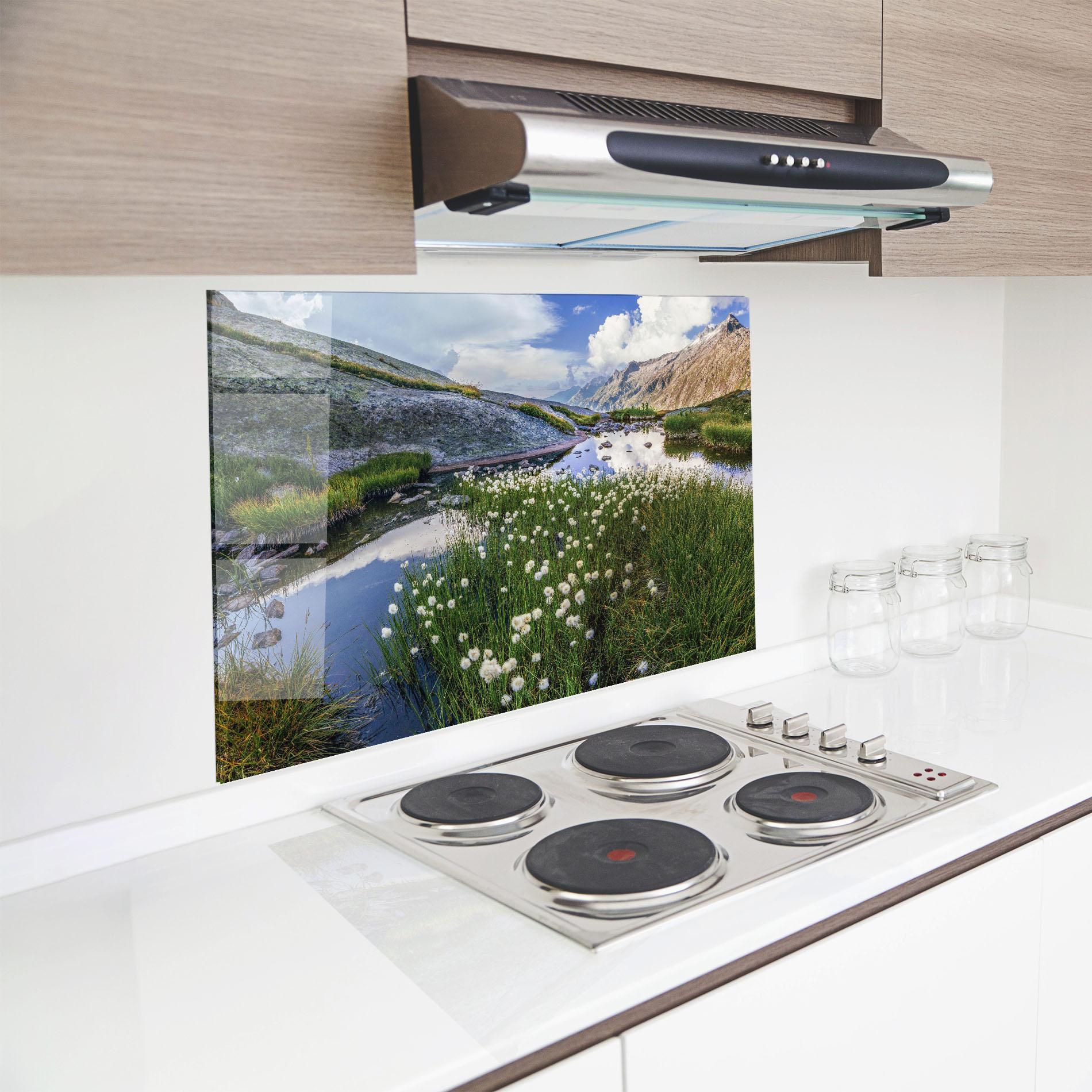 Panel Szklany do Kuchni Lake Spring View mockup 8