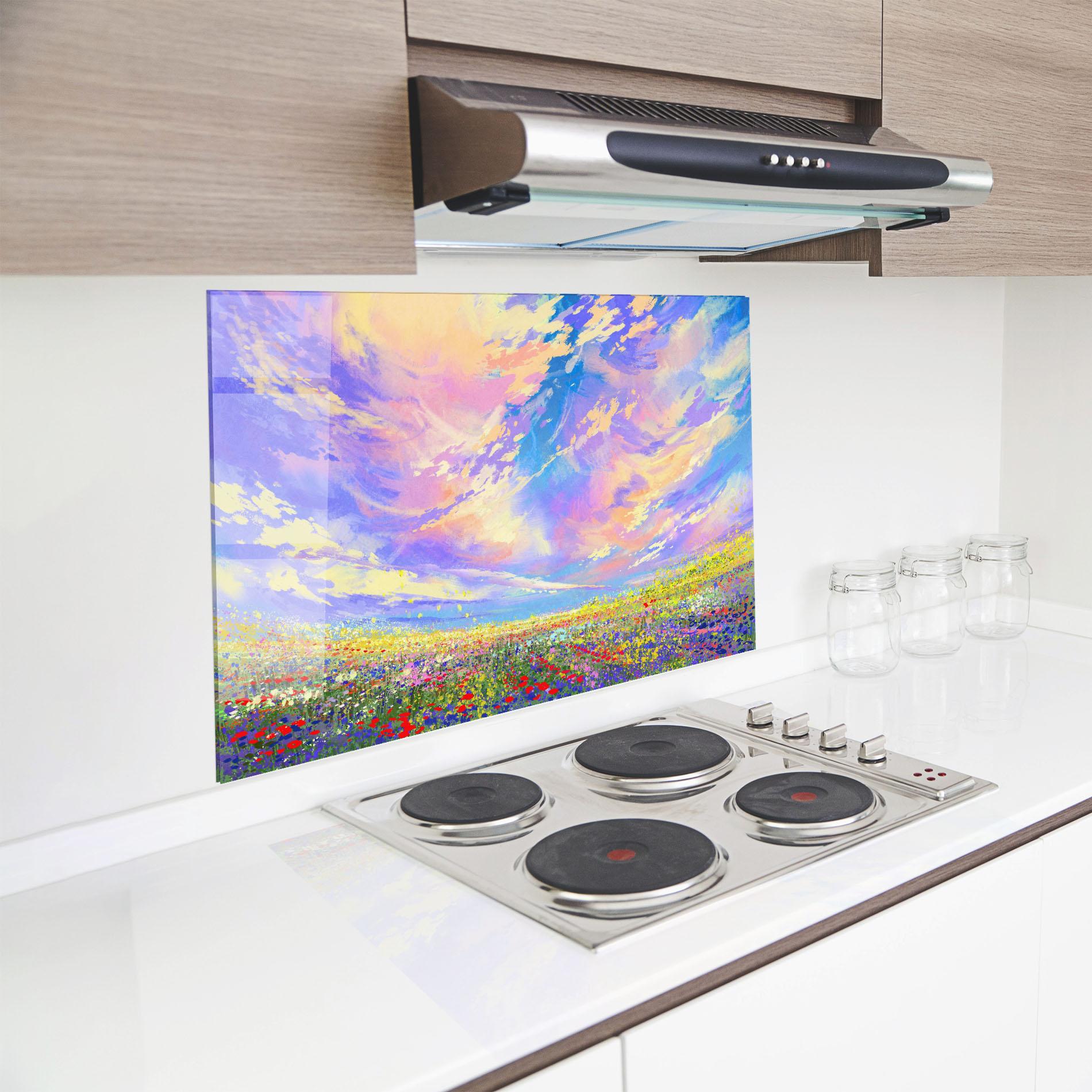 Panel Szklany do Kuchni Spring Field mockup 8