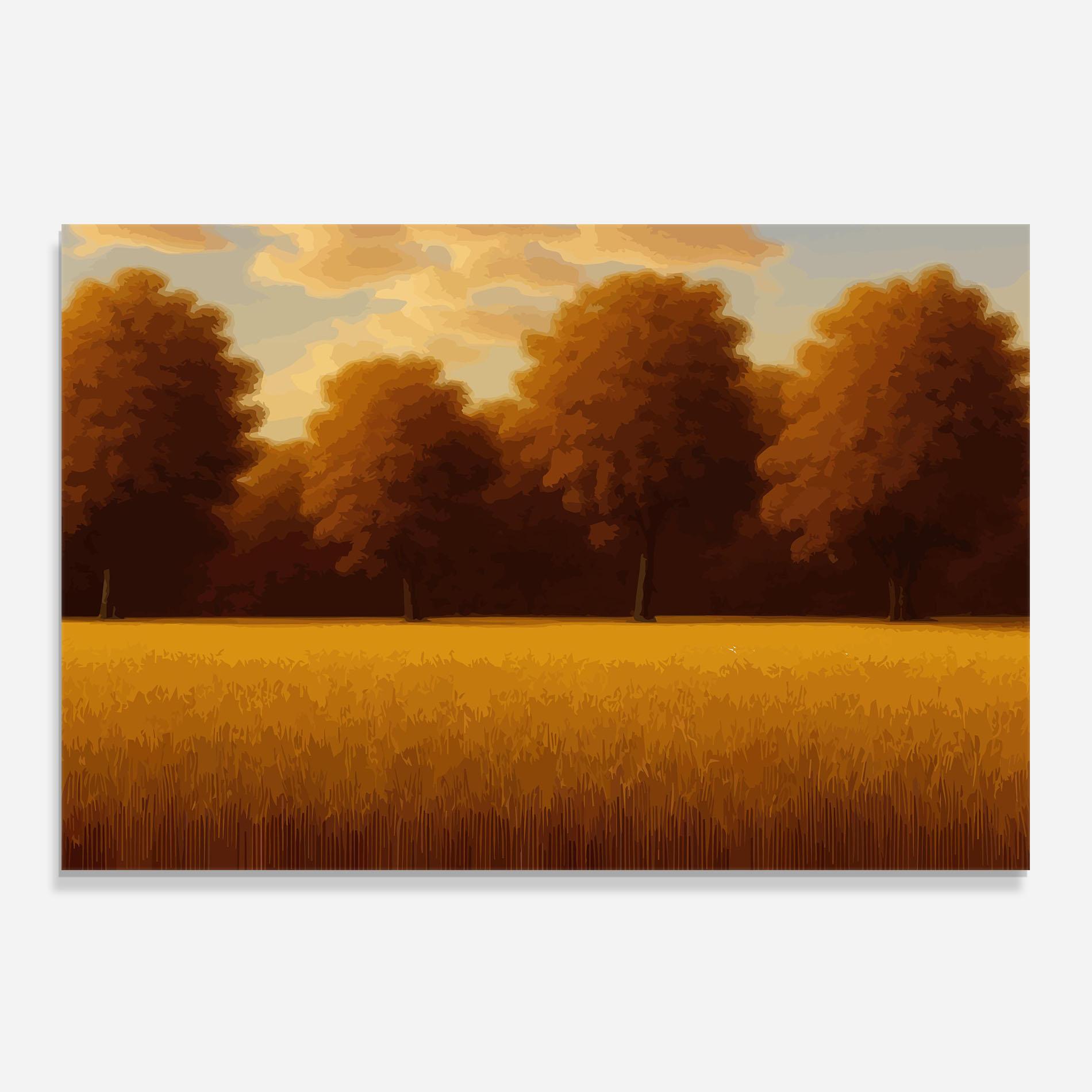 Panel Szklany do Kuchni Autumn Country Tree mockup 0