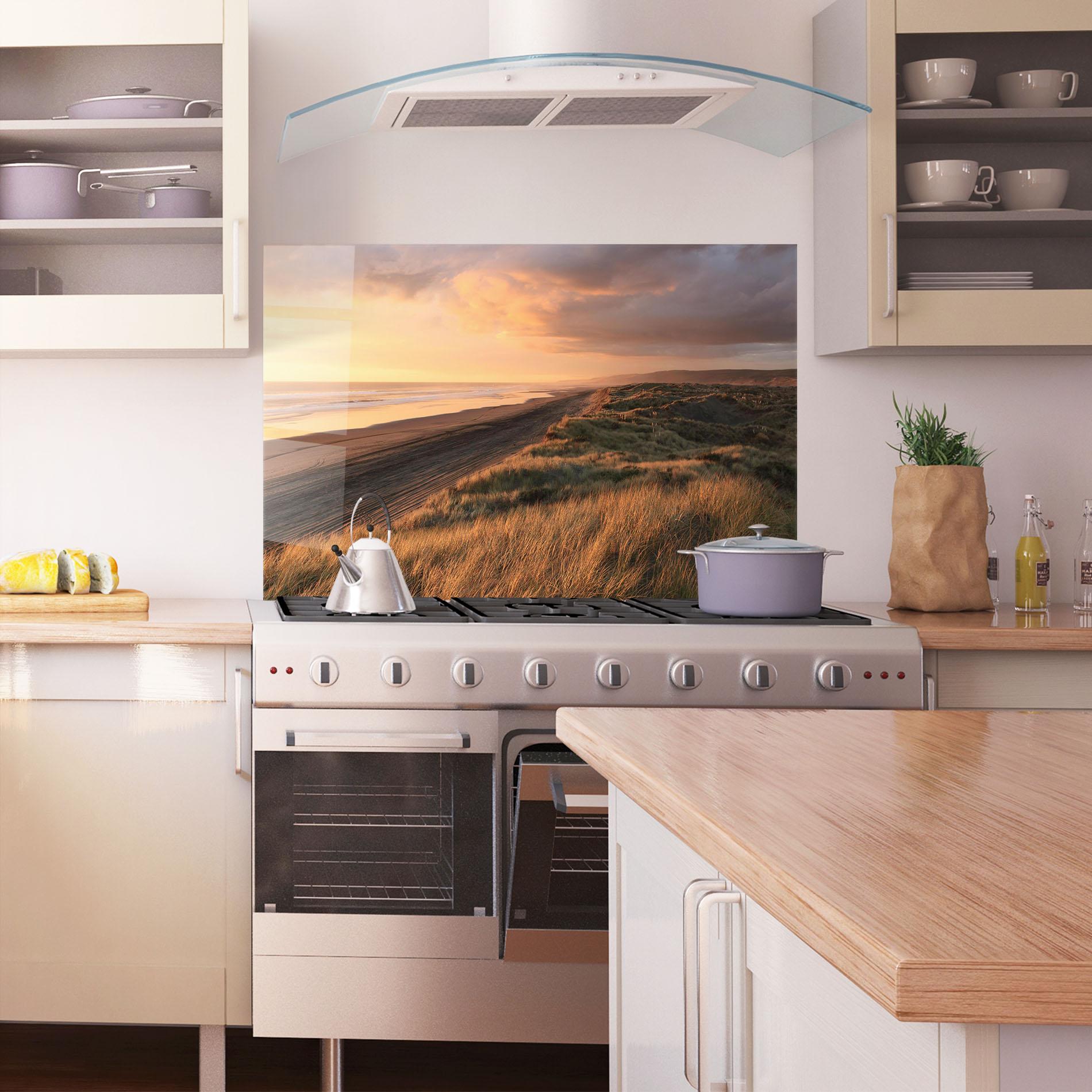 Panel Szklany do Kuchni Beach Land mockup 1