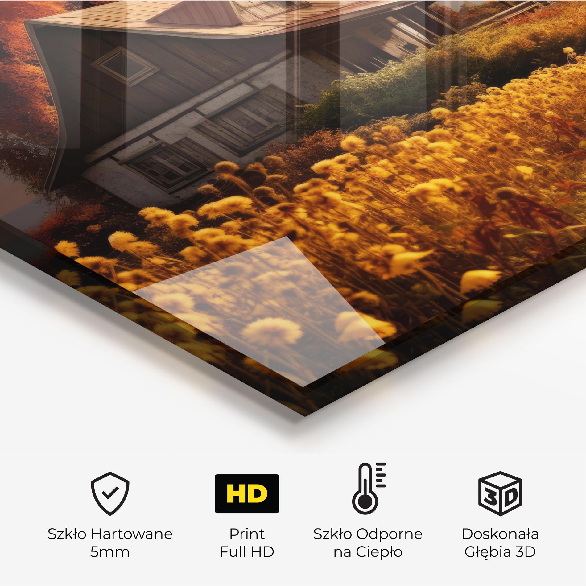 Panel Szklany do Kuchni Autumn Farm House mockup 2