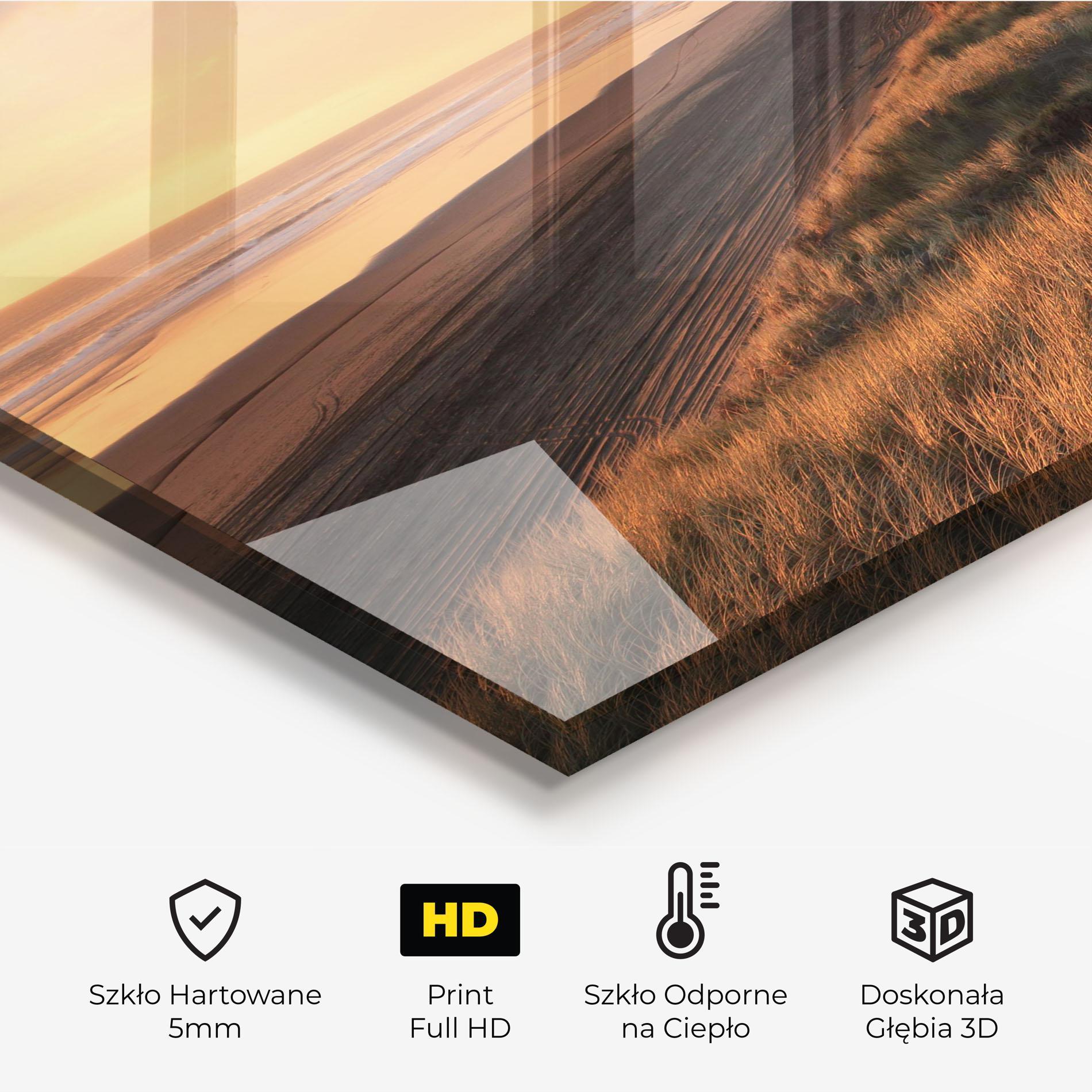 Panel Szklany do Kuchni Beach Land mockup 2