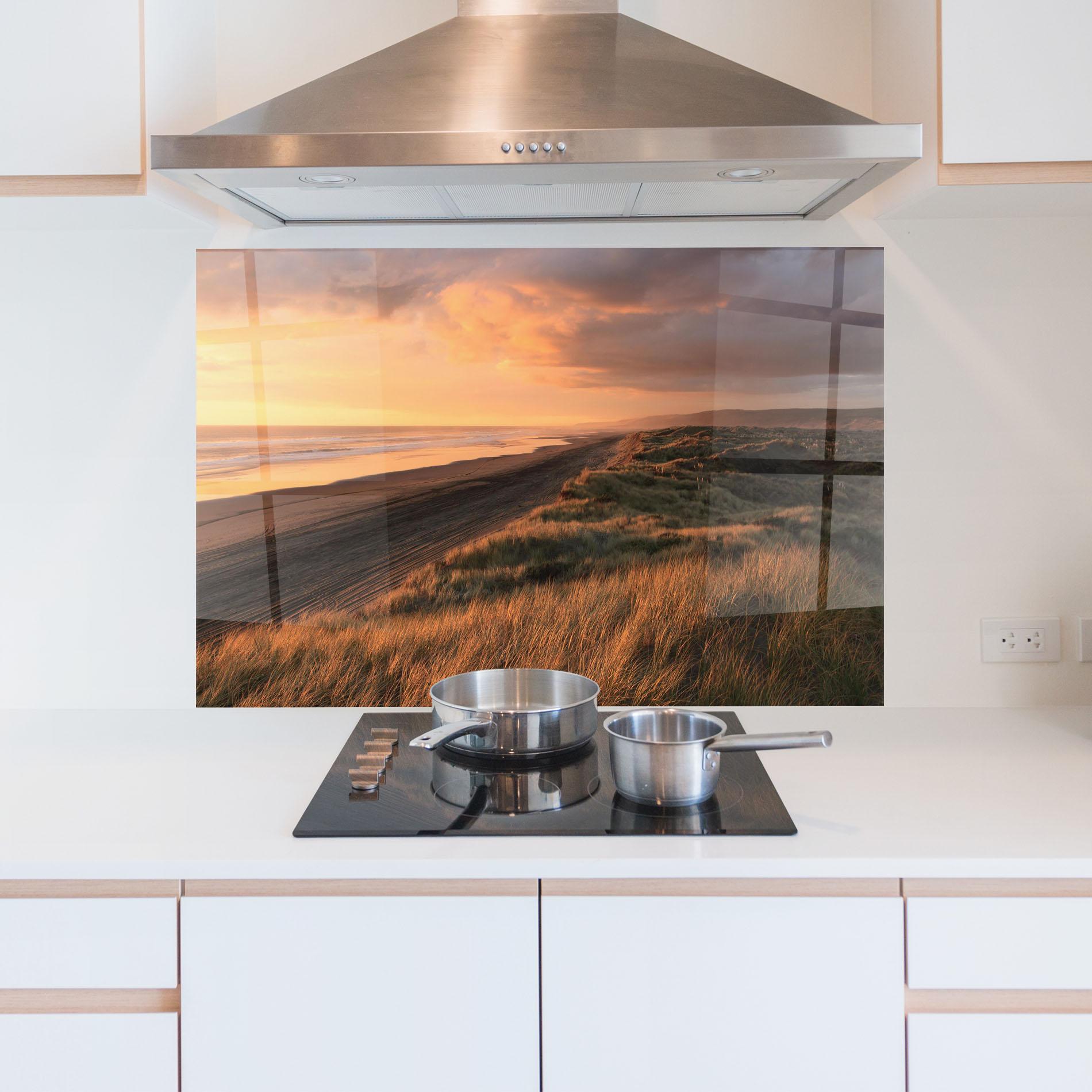 Panel Szklany do Kuchni Beach Land mockup 5