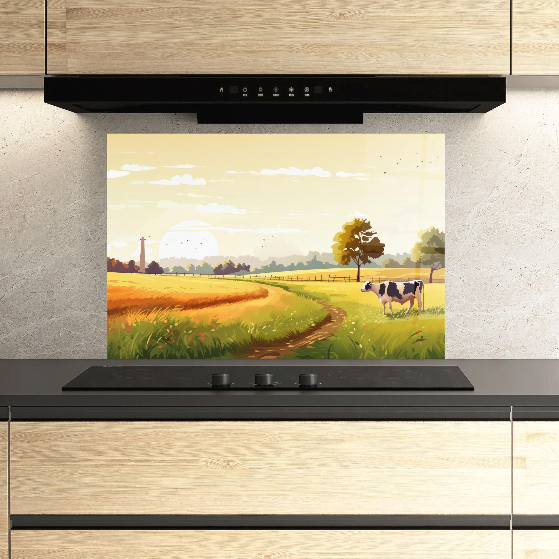 Panel Szklany do Kuchni Grazing Farm mockup 3