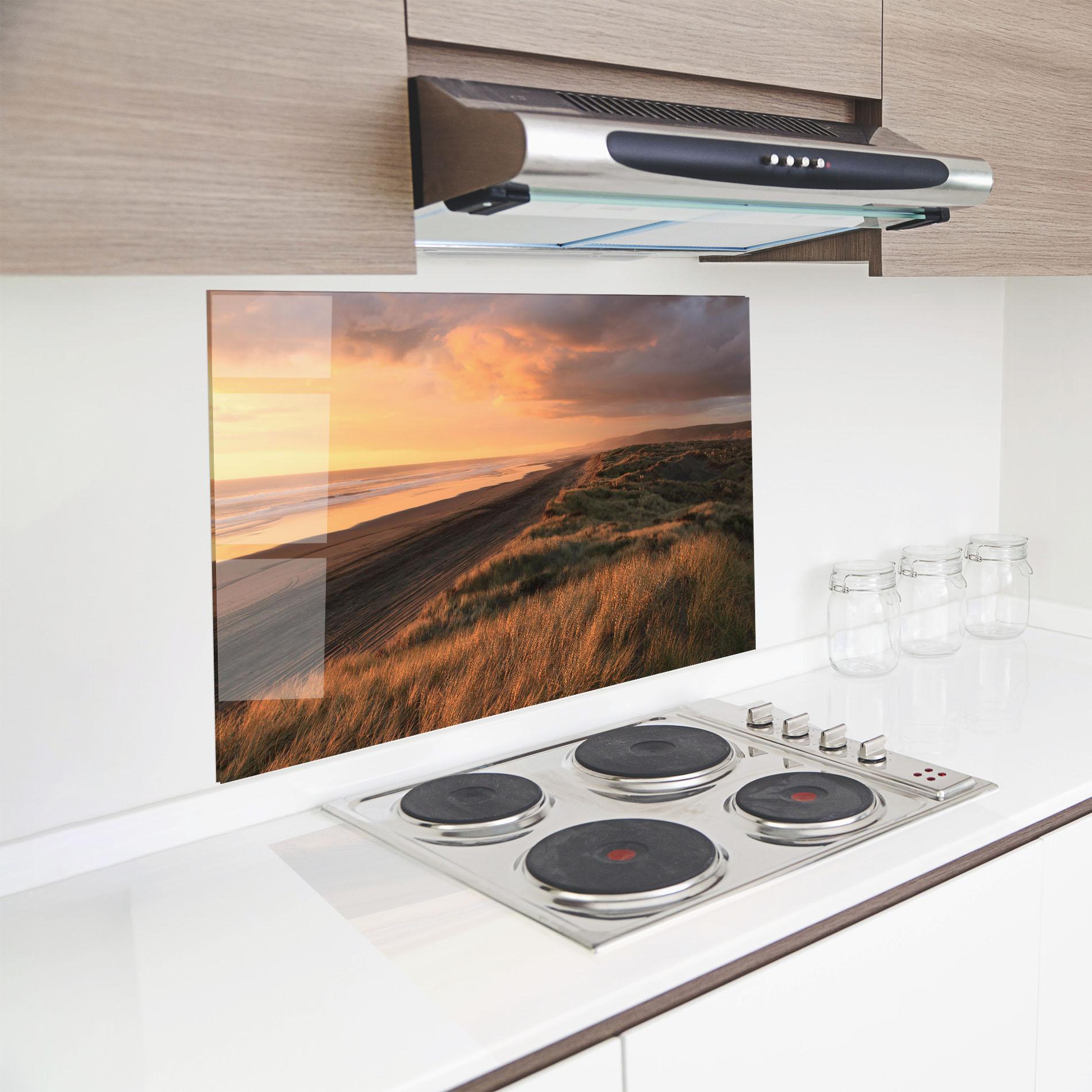 Panel Szklany do Kuchni Beach Land mockup 8