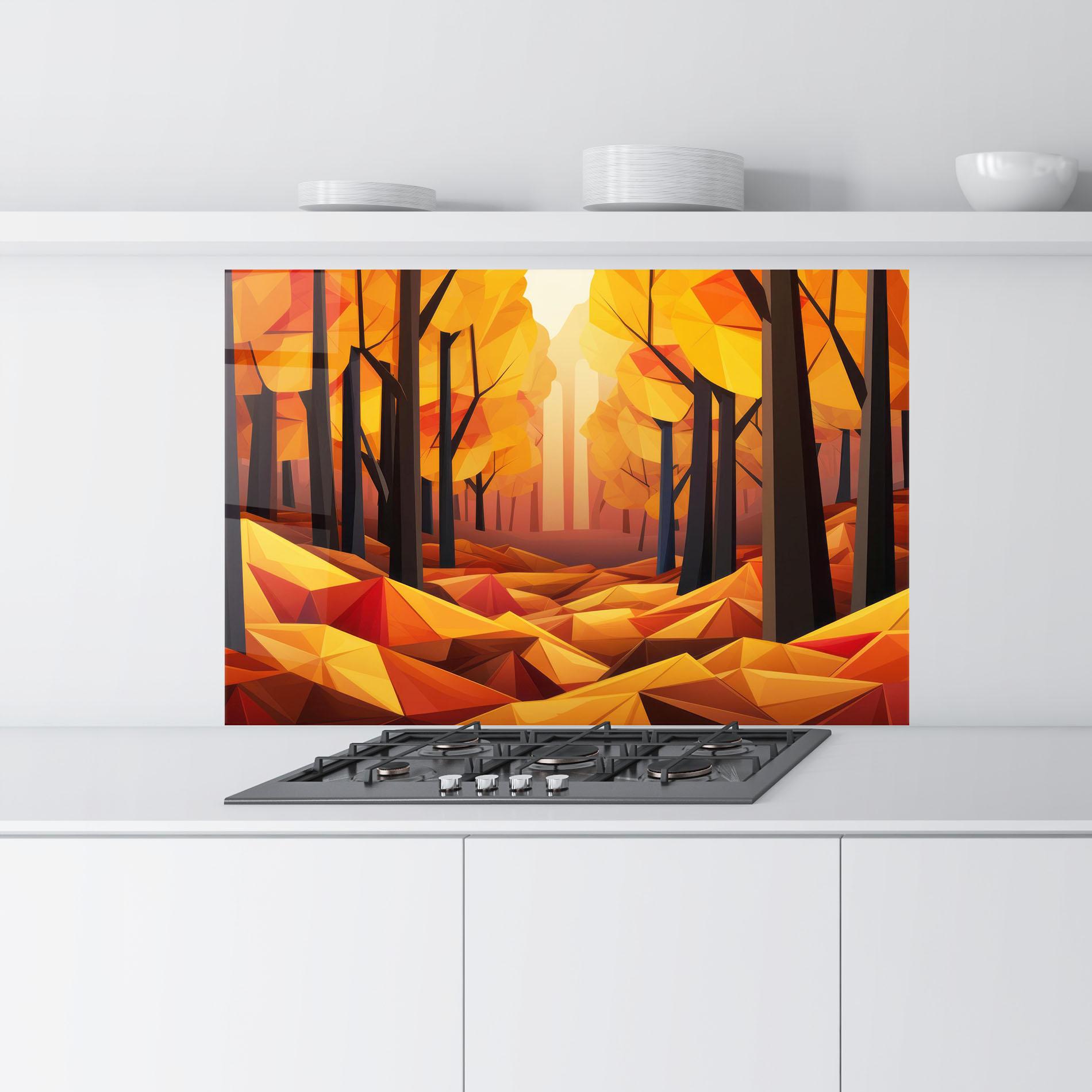 Panel Szklany do Kuchni Autumn Shapes mockup 9