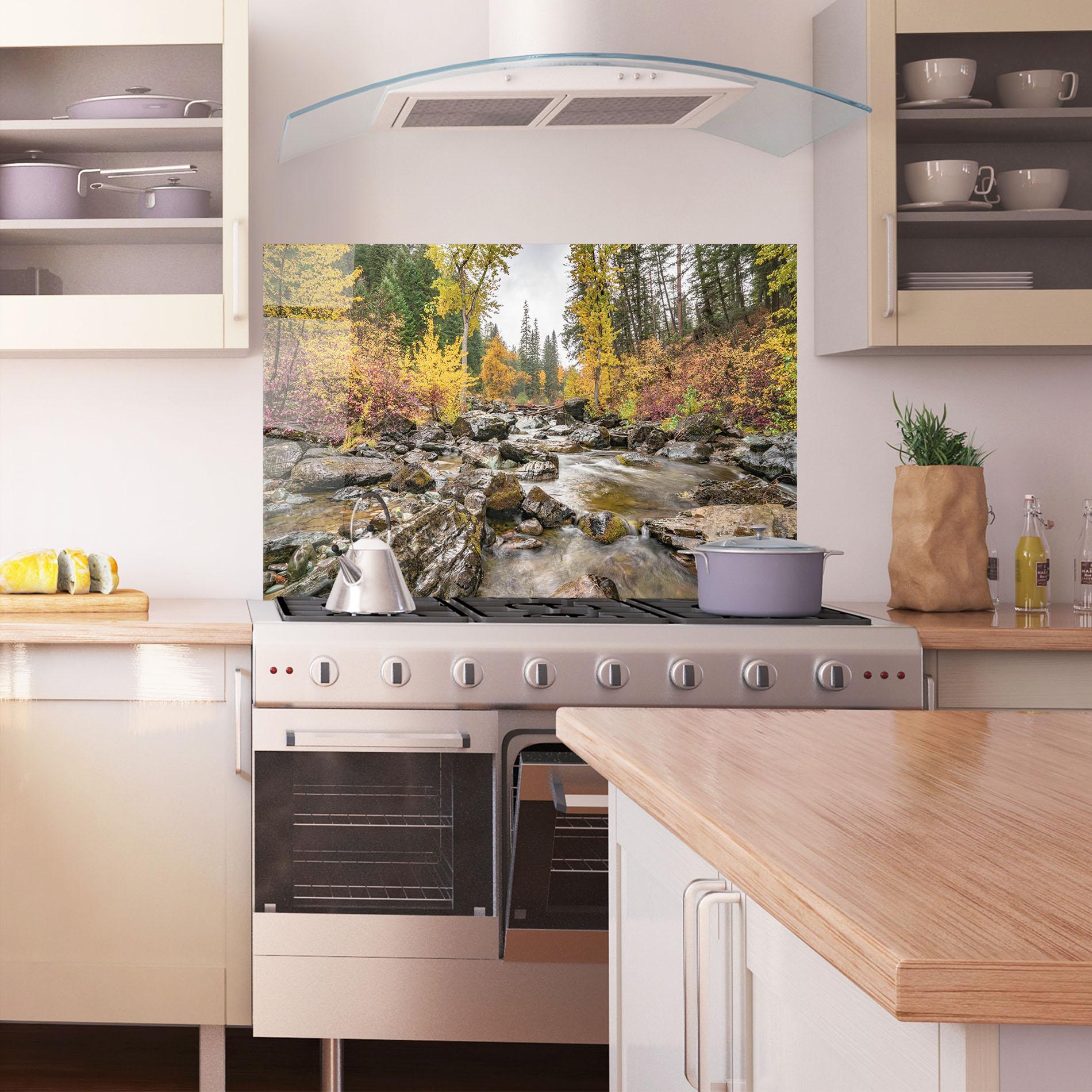 Panel Szklany do Kuchni Autumn Stream mockup 1
