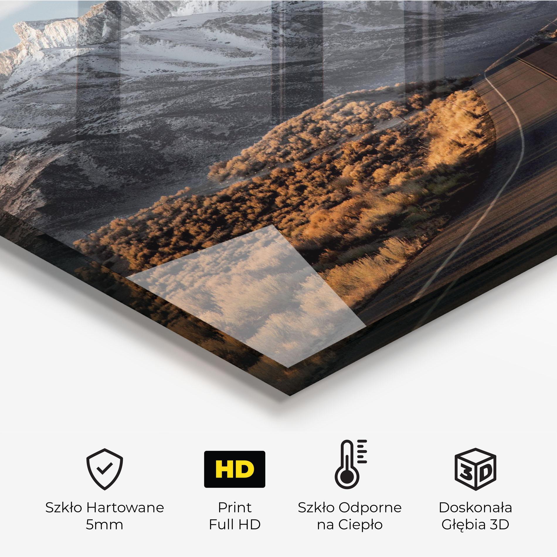 Panel Szklany do Kuchni Autumn Mountain View mockup 2