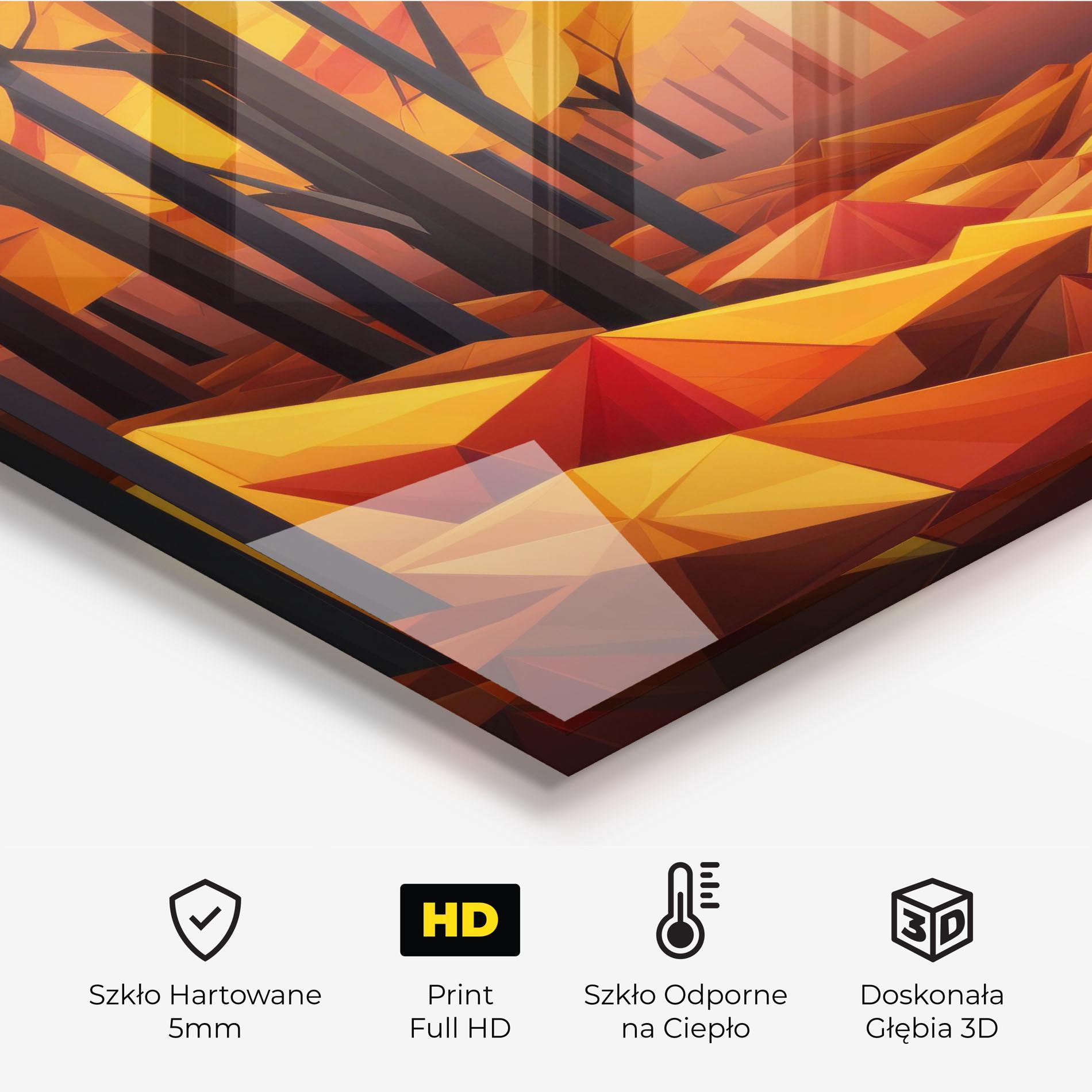 Panel Szklany do Kuchni Autumn Shapes mockup 2