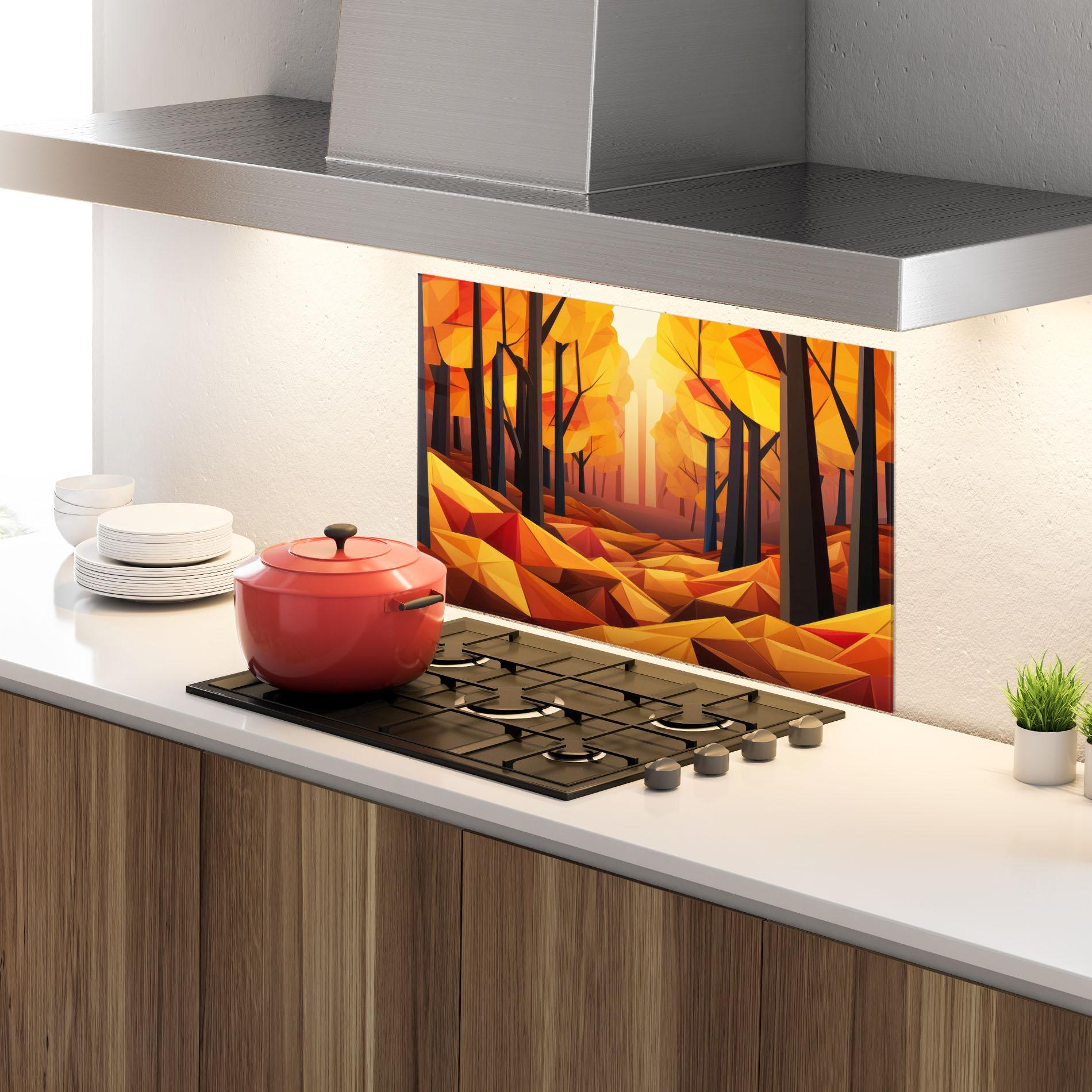 Panel Szklany do Kuchni Autumn Shapes mockup 4