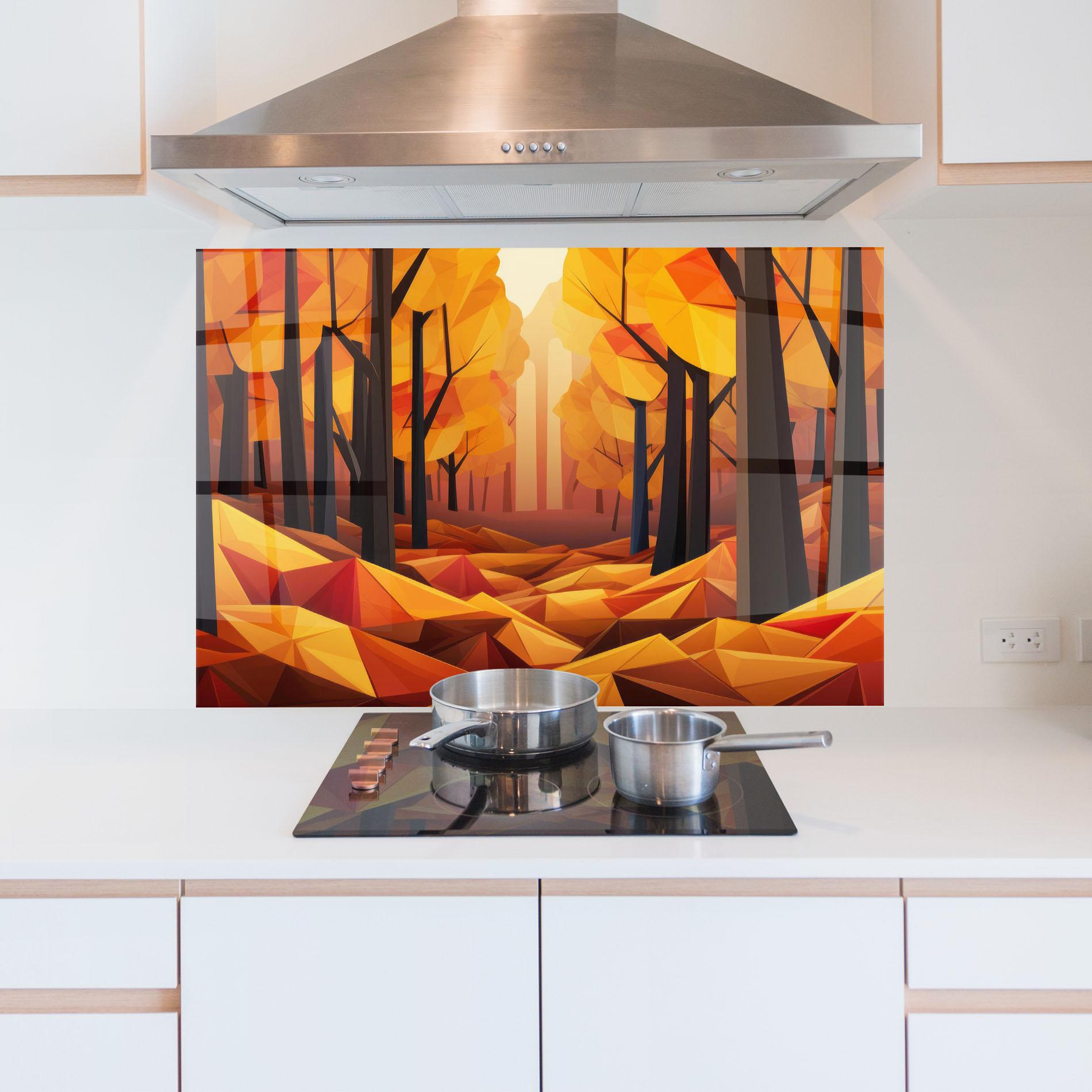 Panel Szklany do Kuchni Autumn Shapes mockup 5