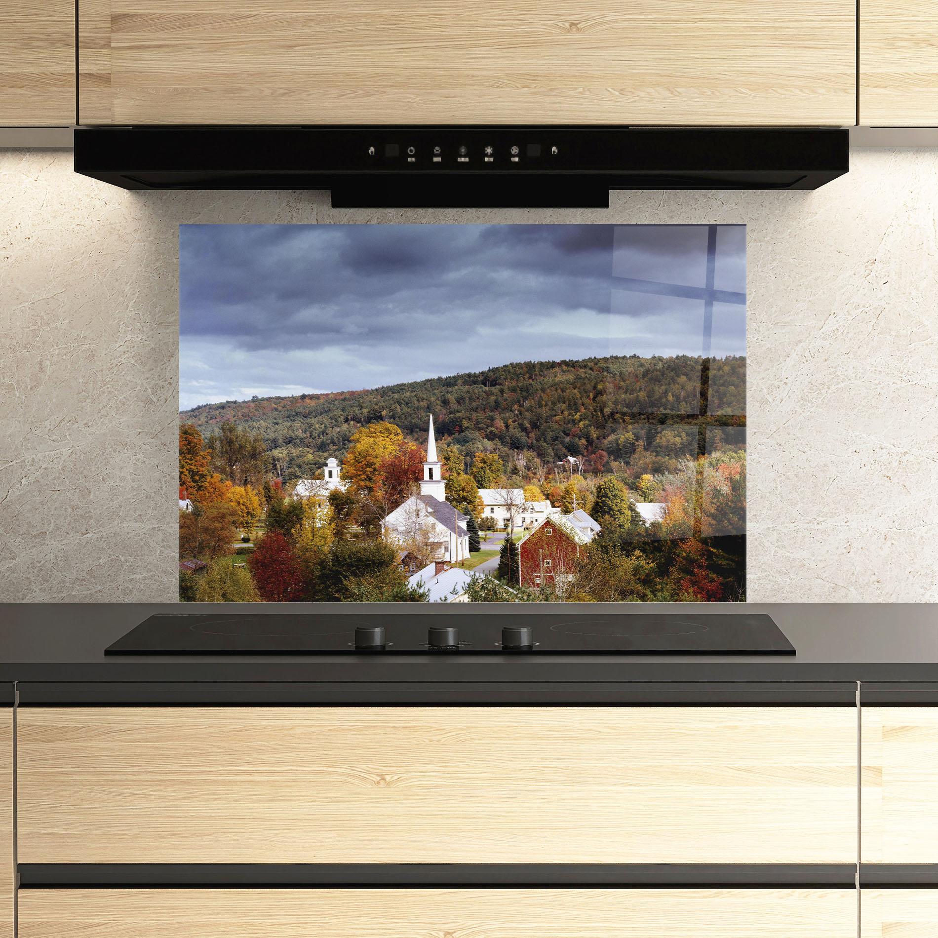 Panel Szklany do Kuchni Autumn Trees mockup 3