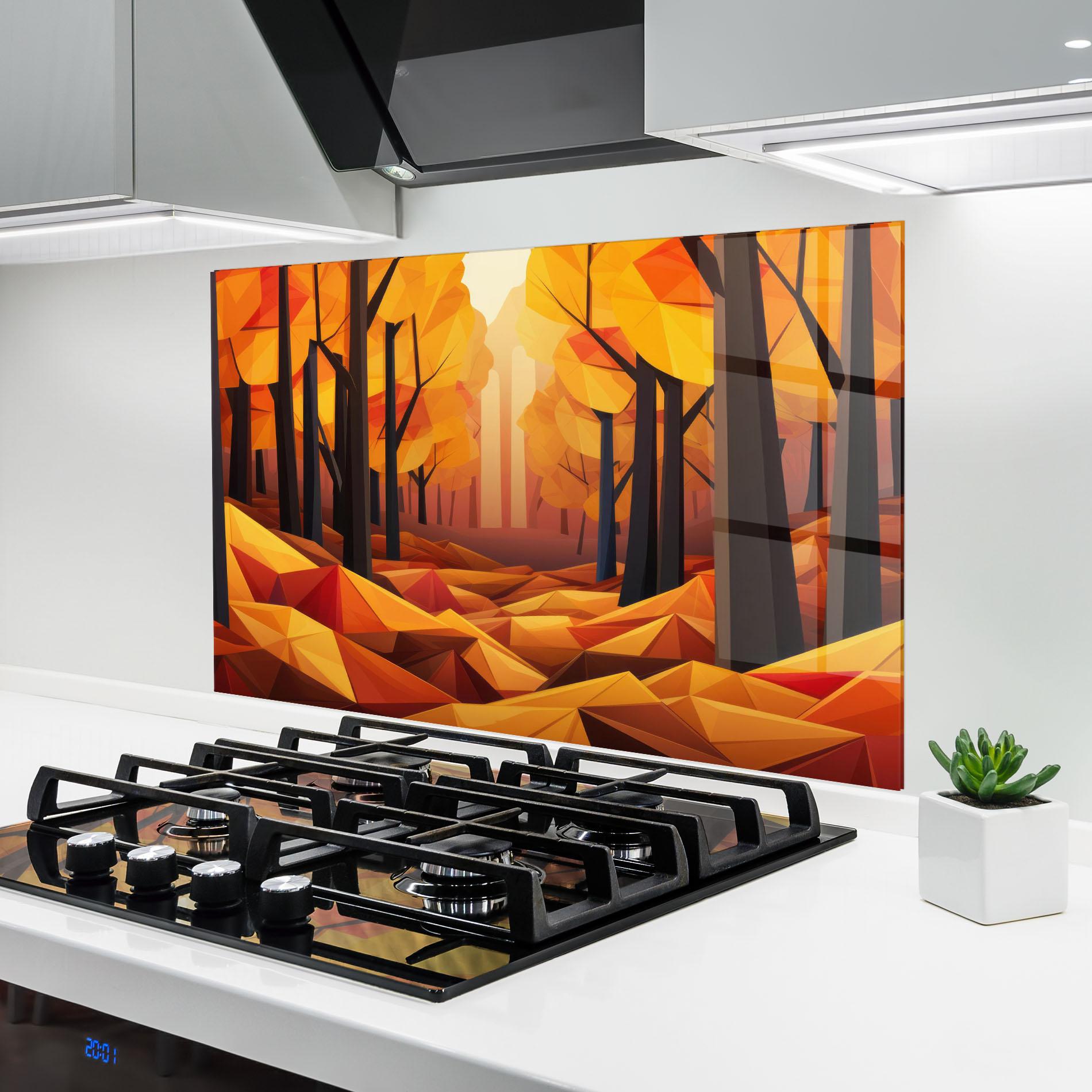 Panel Szklany do Kuchni Autumn Shapes mockup 6