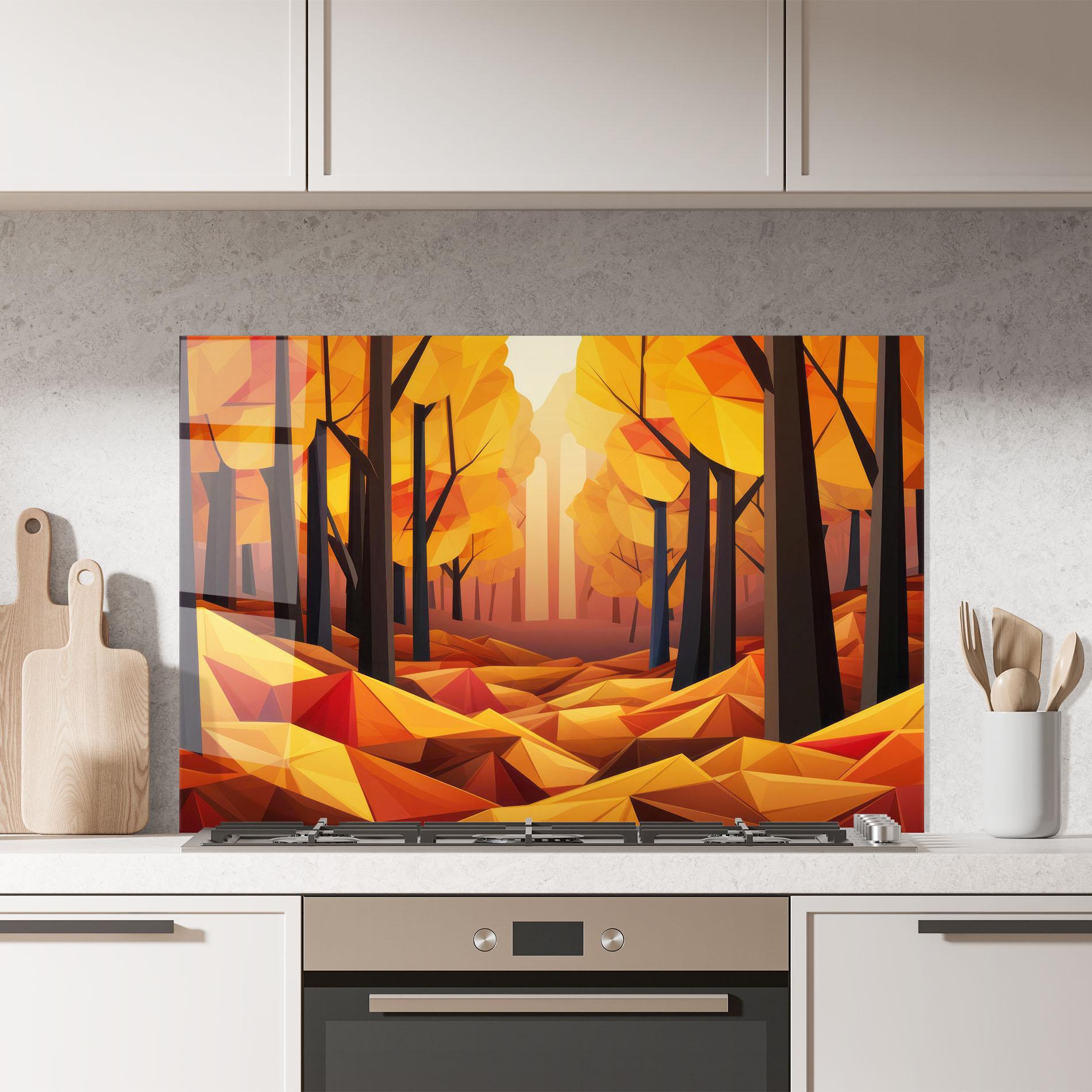 Panel Szklany do Kuchni Autumn Shapes mockup 7