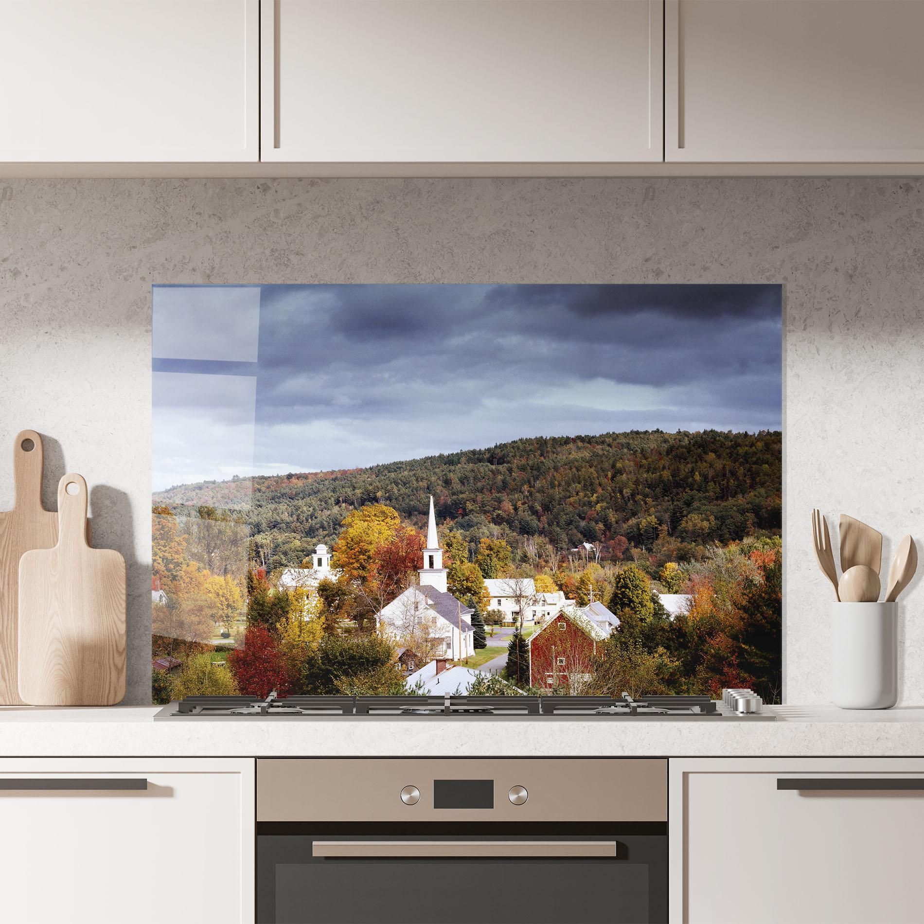 Panel Szklany do Kuchni Autumn Trees mockup 7