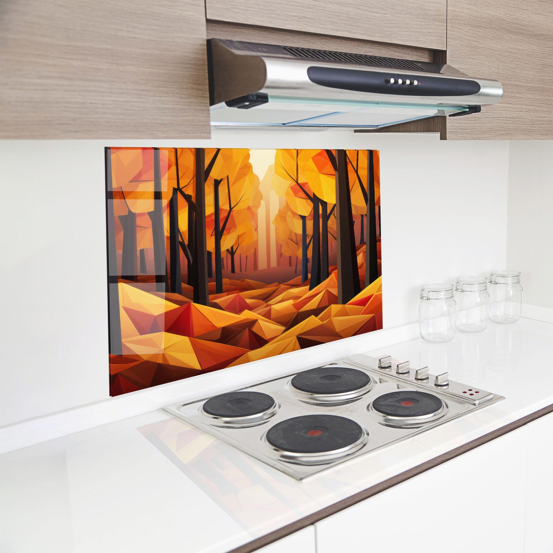 Panel Szklany do Kuchni Autumn Shapes mockup 8