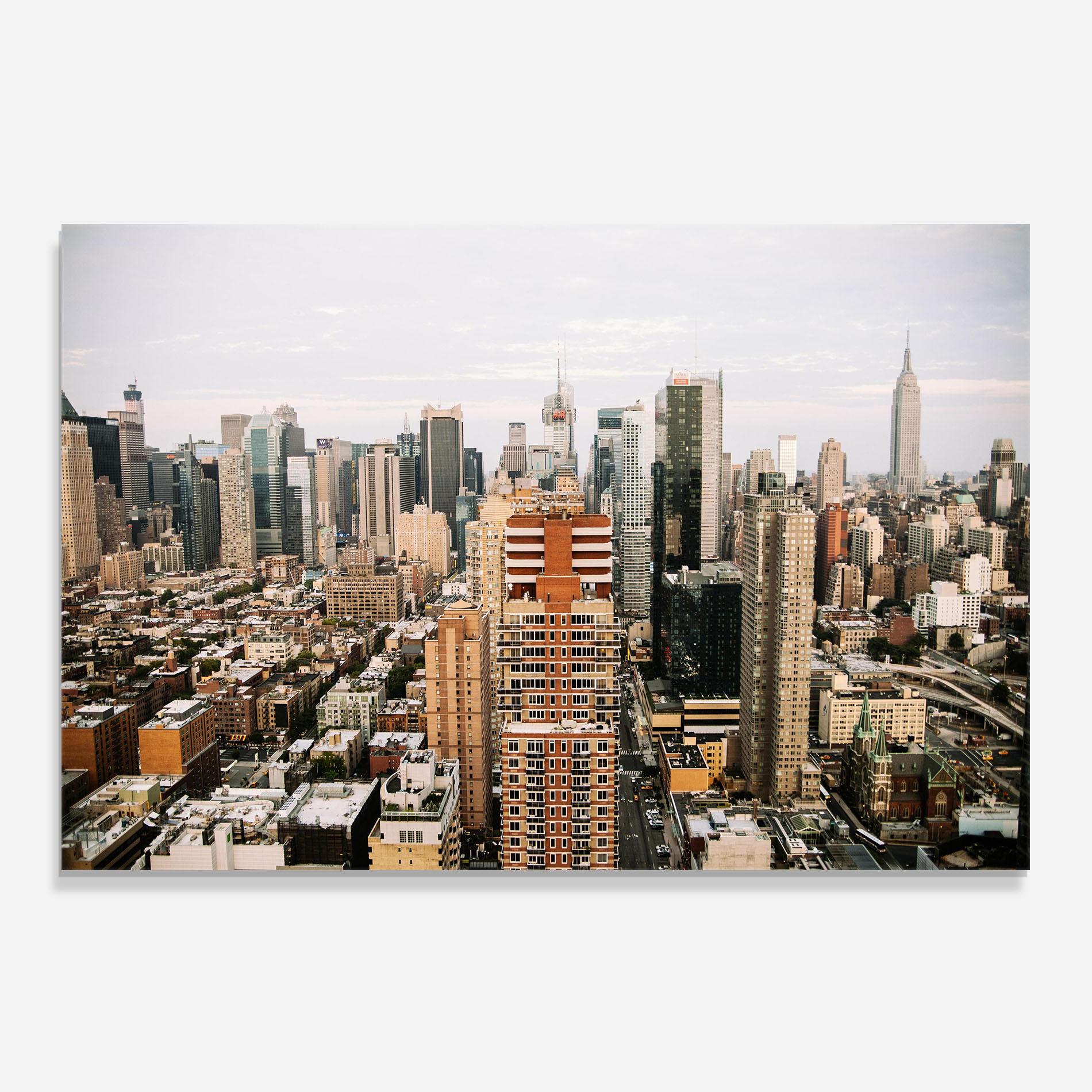 Panel Szklany do Kuchni Cream Orange Building mockup 0